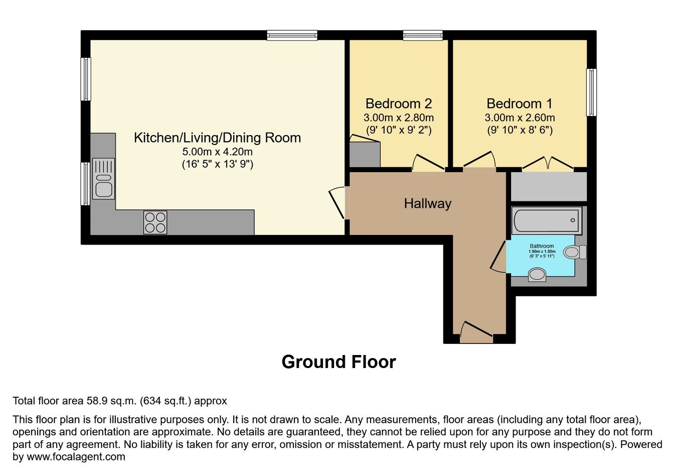 2 The Old Brewery, Gentle Street, Frome floorplan