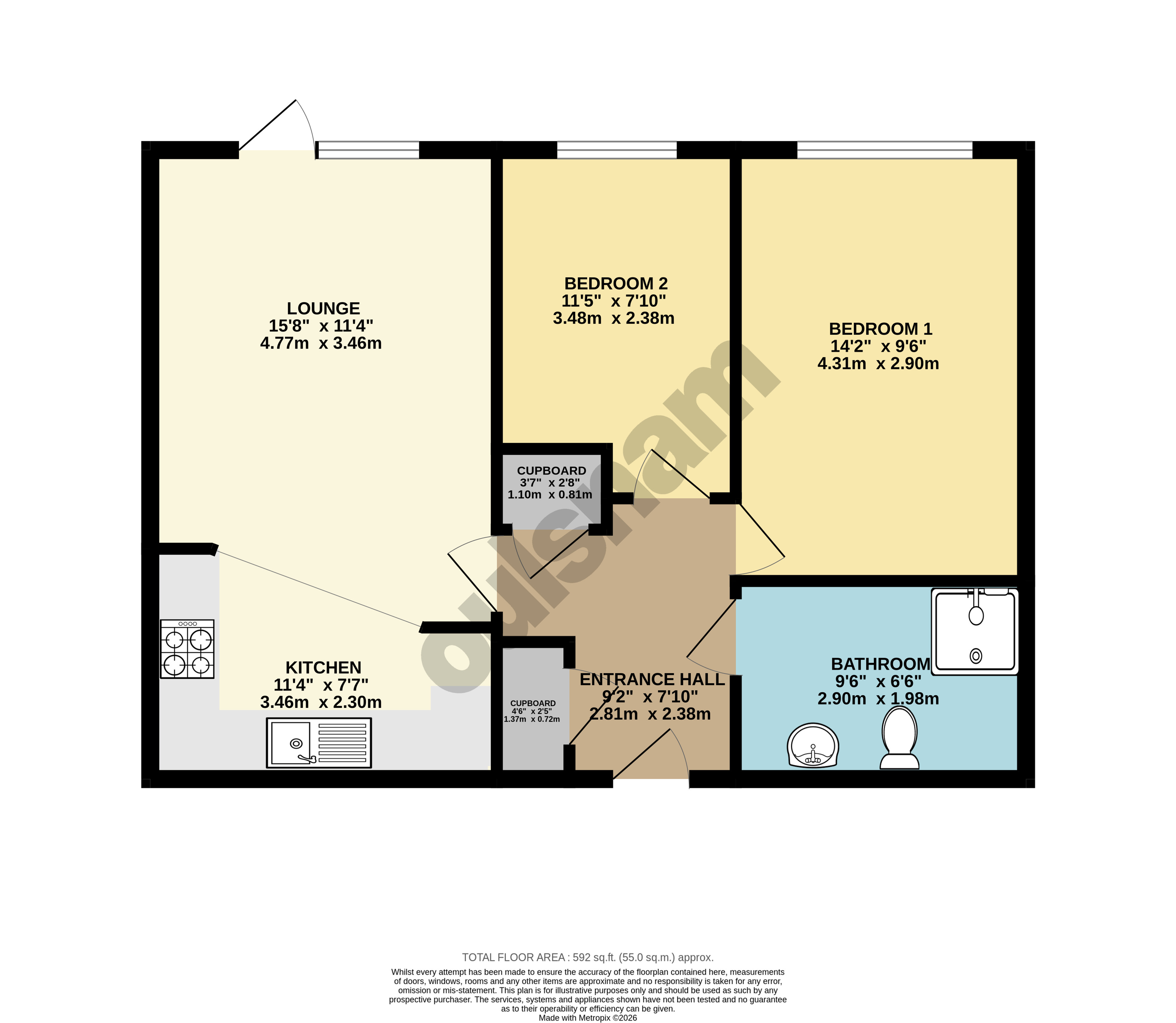 Flat 4 Chatham Place, 100, Chatham Road, Birmingham floorplan