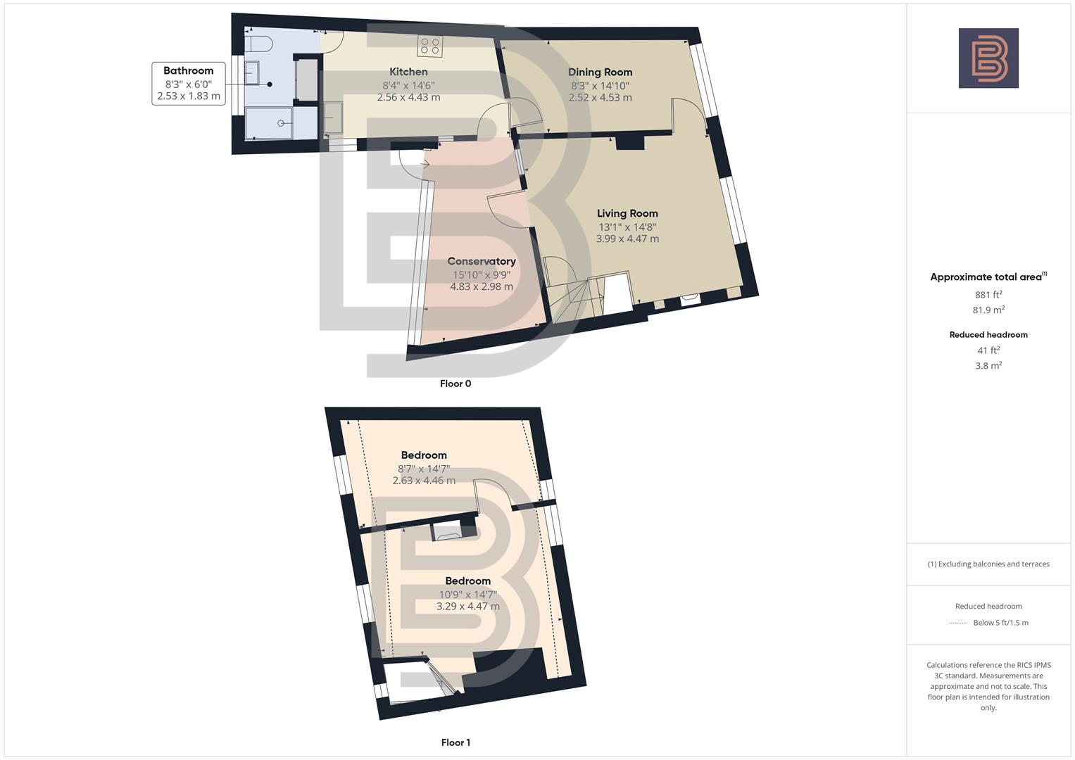 Jasmine Cottage, 44, School Street, Rugby floorplan