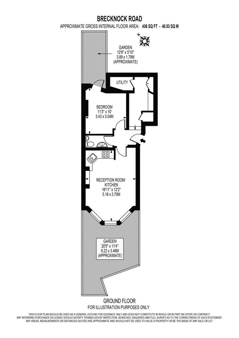 Ground Floor Flat, 36, Brecknock Road, London floorplan