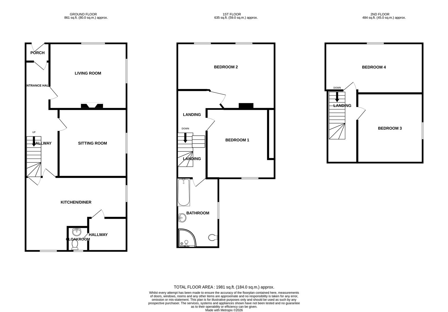 1, Cliff Terrace, Hornsea floorplan