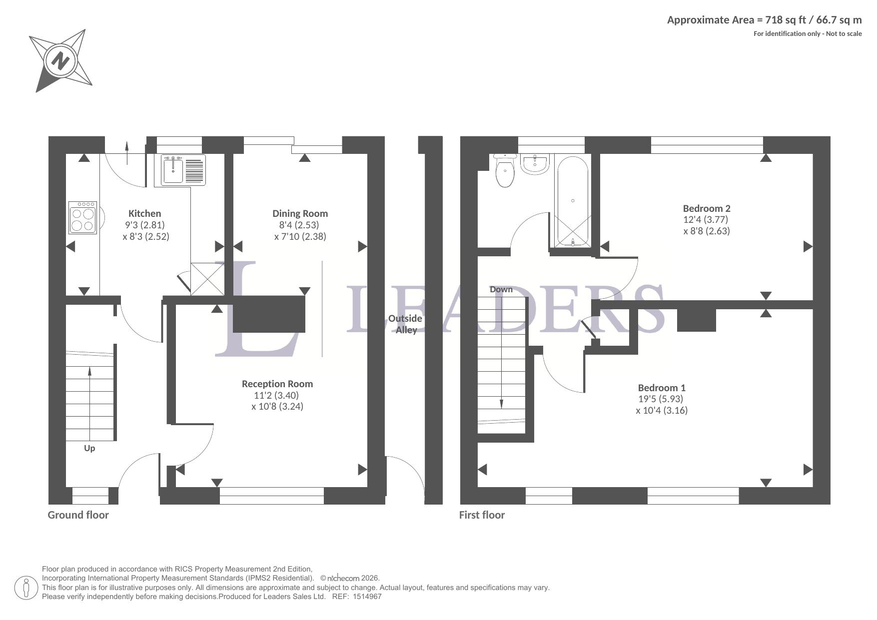 12, Park Close, Christchurch floorplan