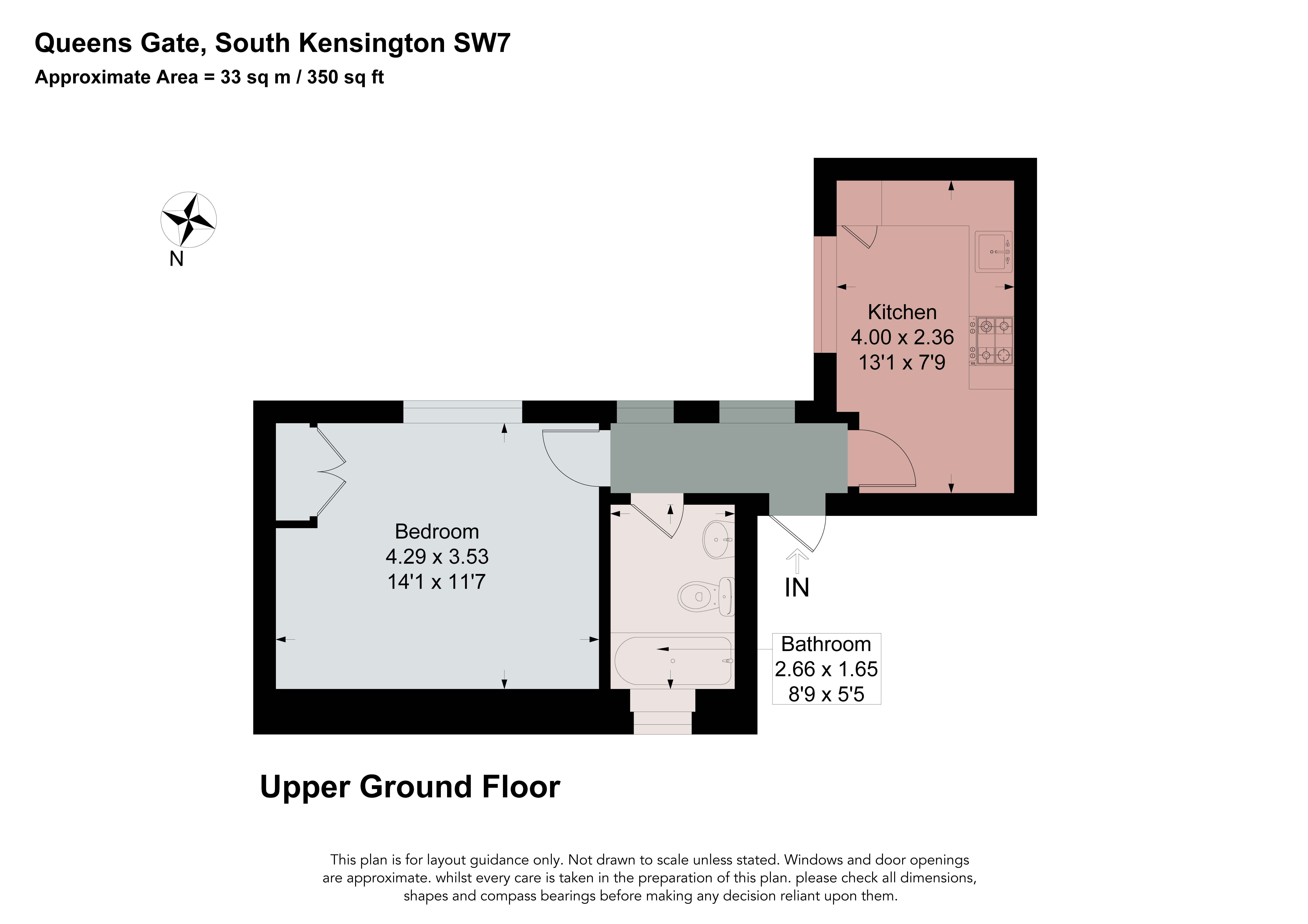 Flat 3, 123, Queens Gate, London floorplan