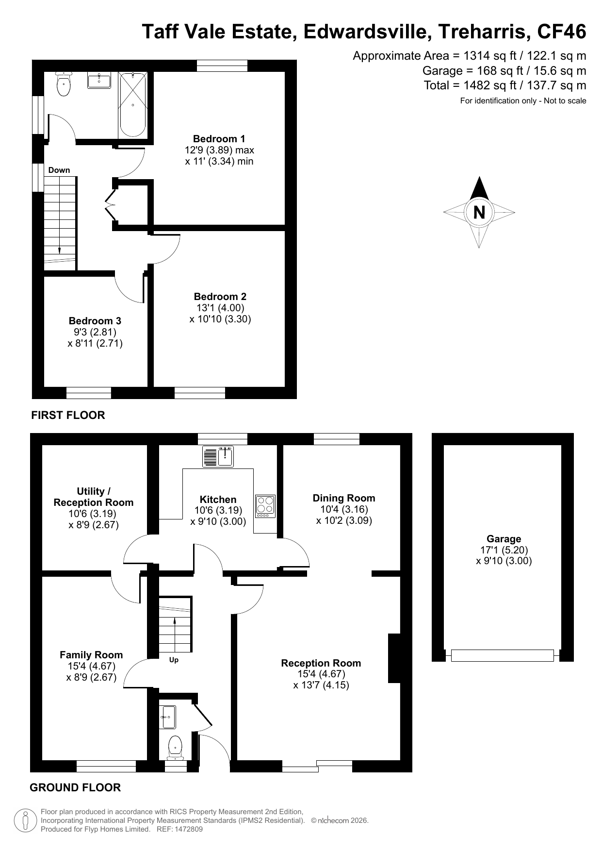 20, Taff Vale Estate, Treharris floorplan