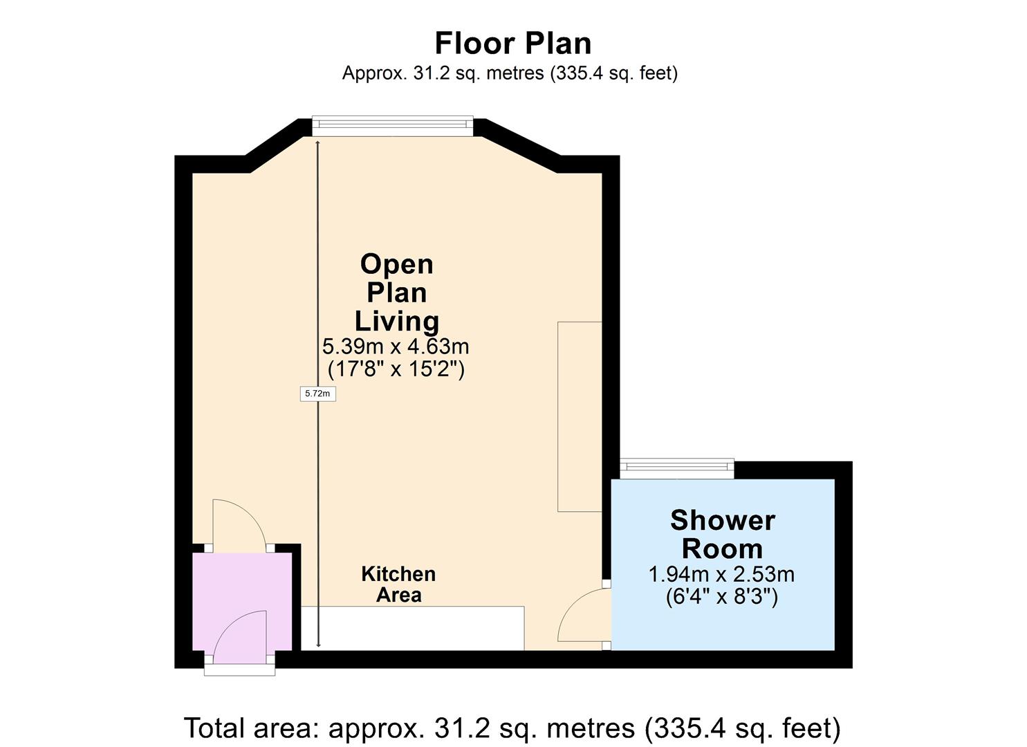 Flat 2B , 4, Clarendon Terrace, Brighton floorplan