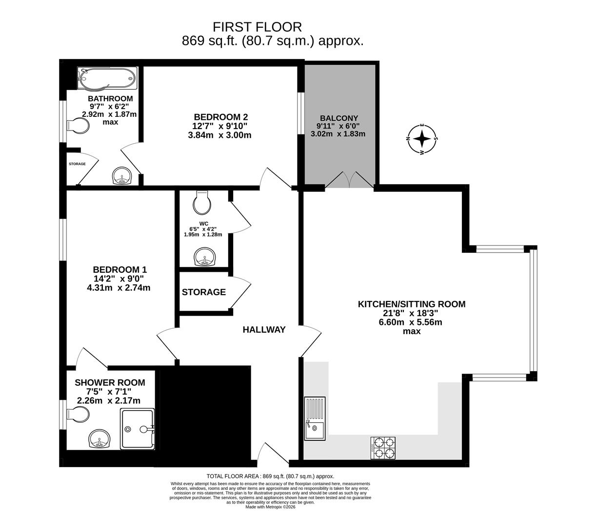 Flat 4, 25, Crown Street West, Dorchester floorplan