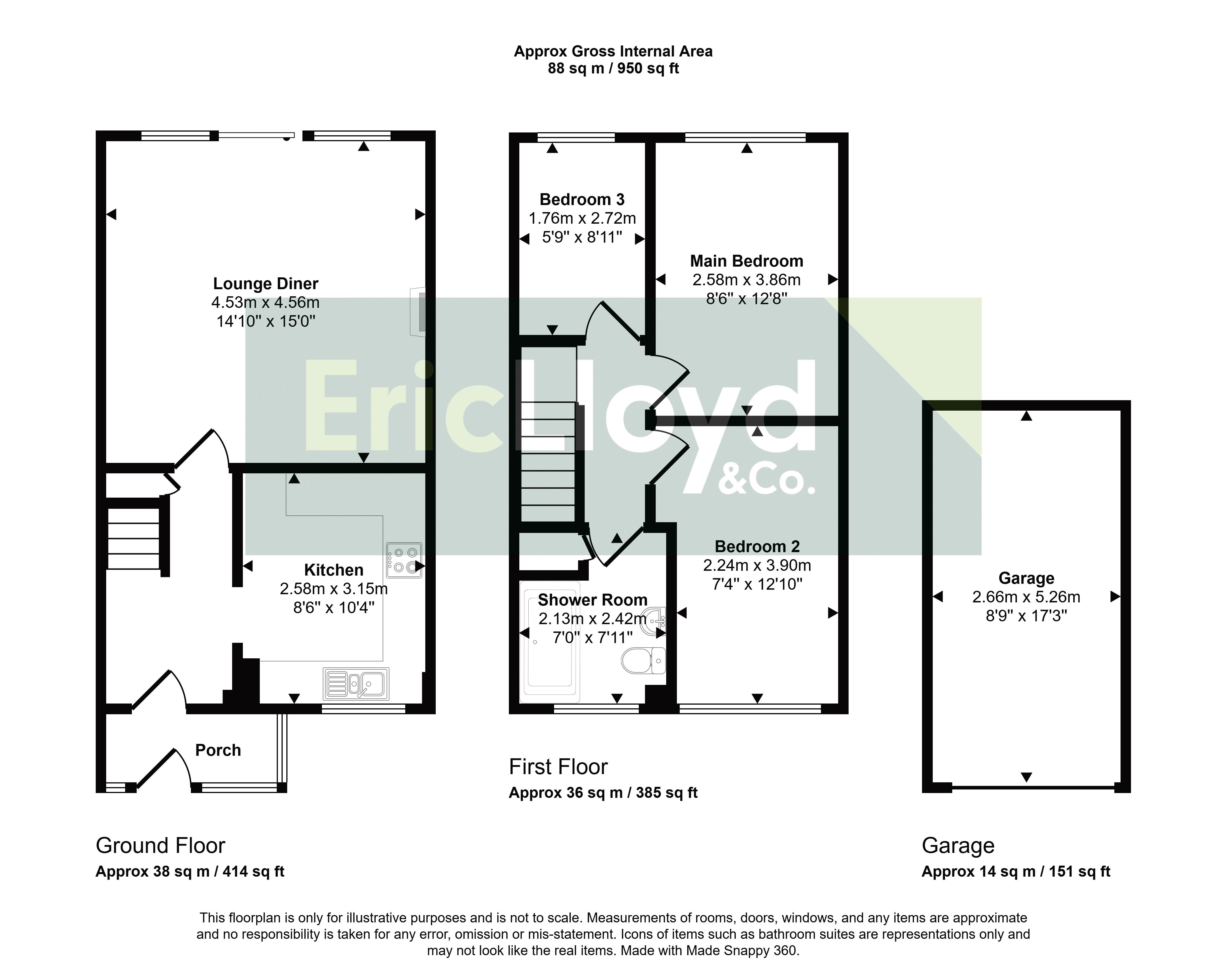 "The Chimes" 53, South Furzeham Road, Brixham floorplan