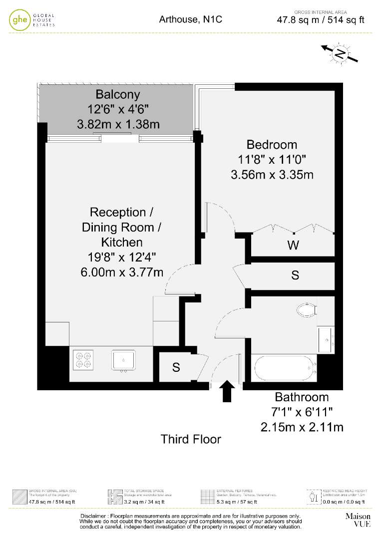1 York Way, Kings Cross Estate floorplan