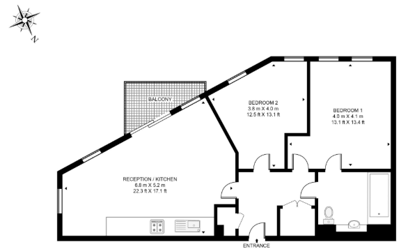 2, Ivy Point, 5 Hannaford Walk, London floorplan