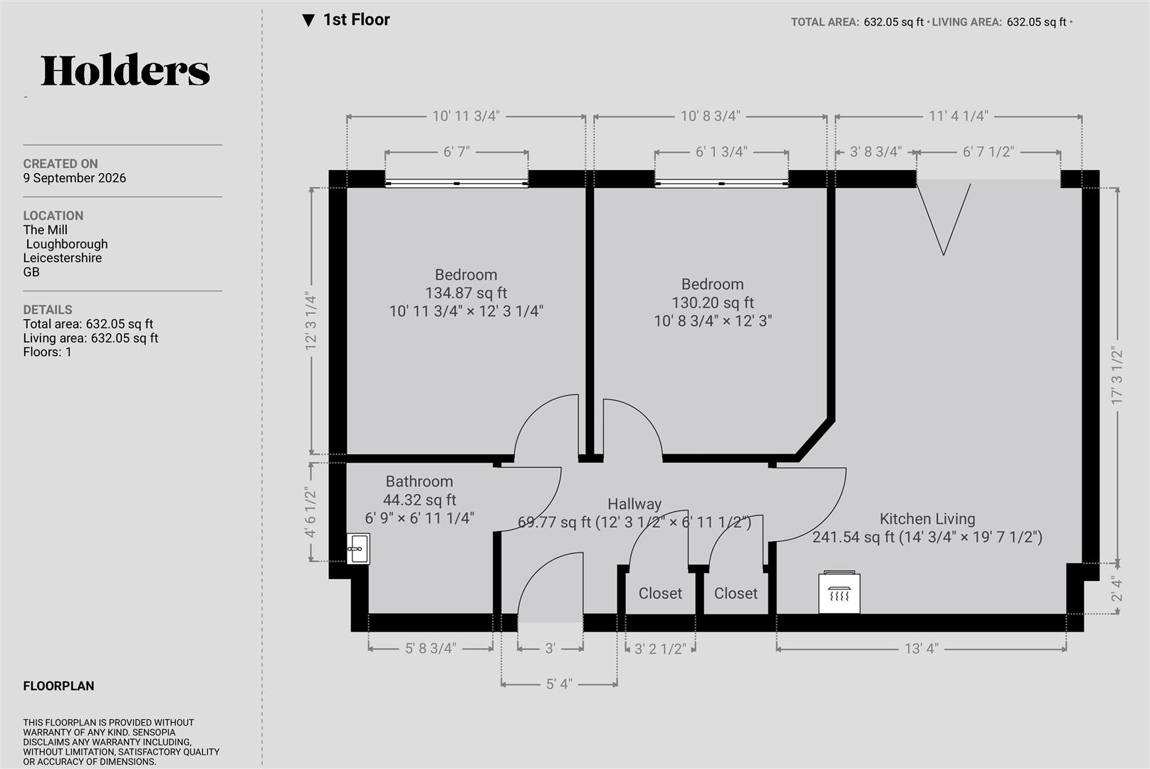 20 The Mill, Waterside Village, Falcon Street, Loughborough floorplan