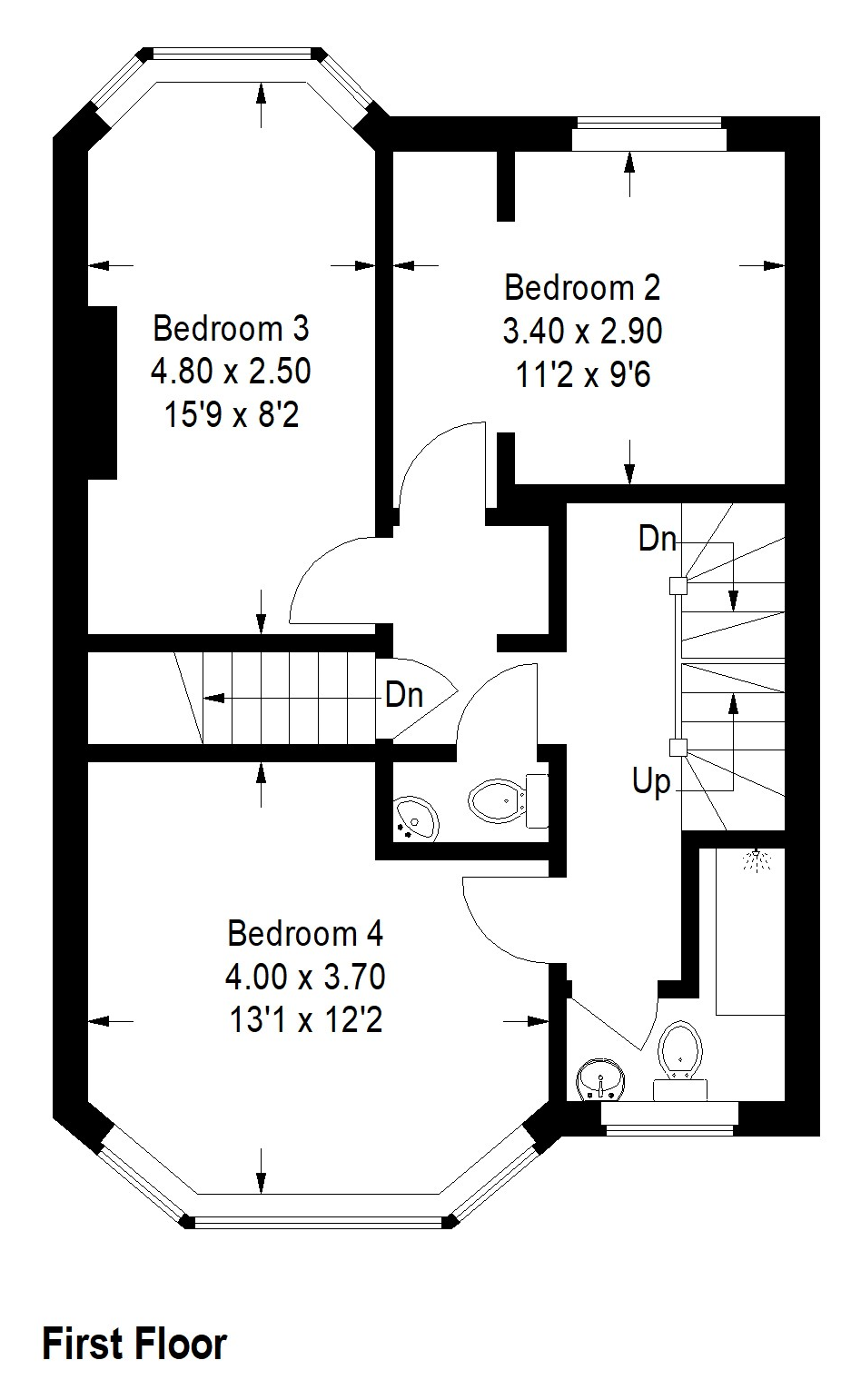 3 Bedrooms Flat to rent in Exampleproperty., Brighton BN1