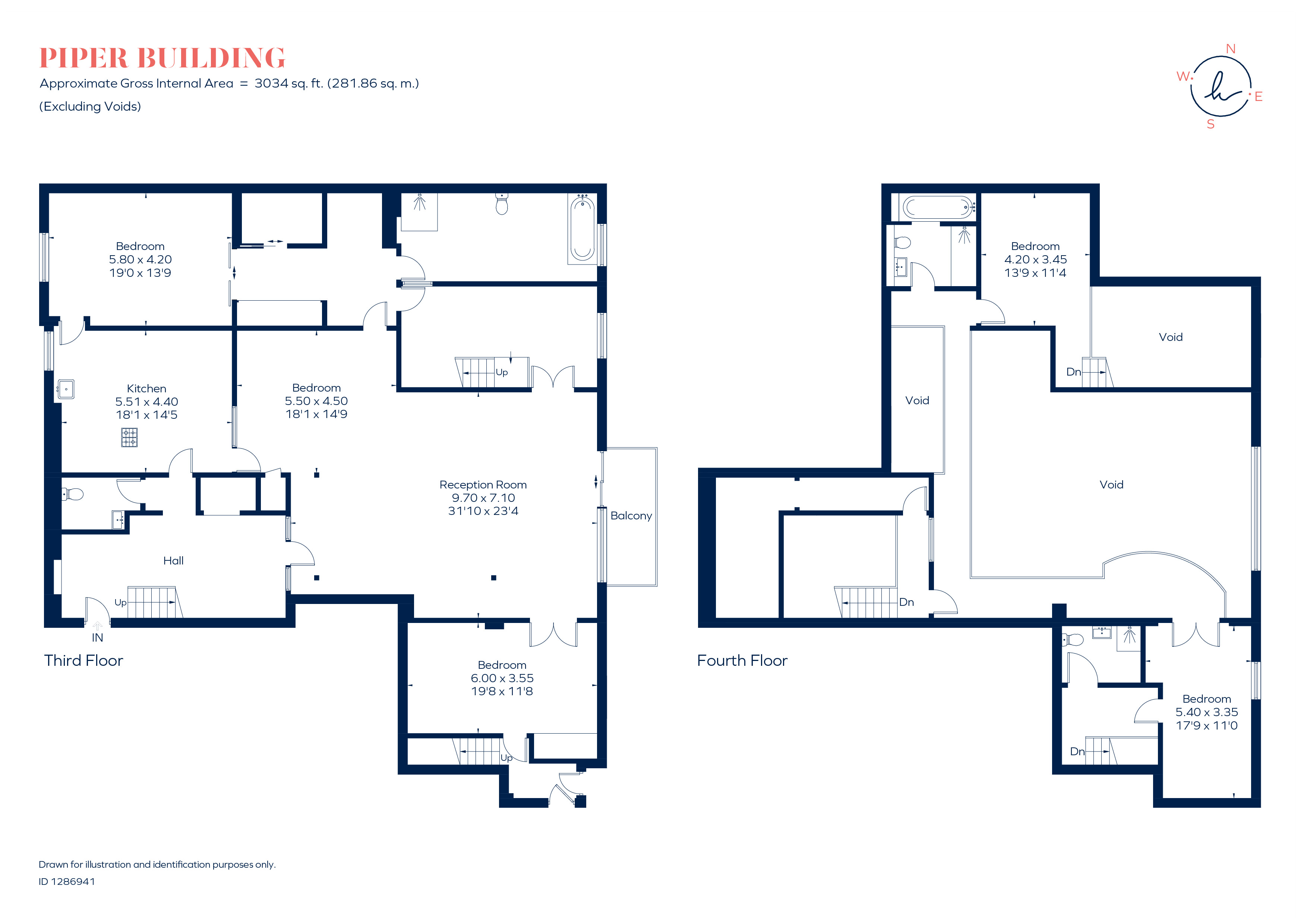 Flat 39, The Piper Building, Peterborough Road, London floorplan