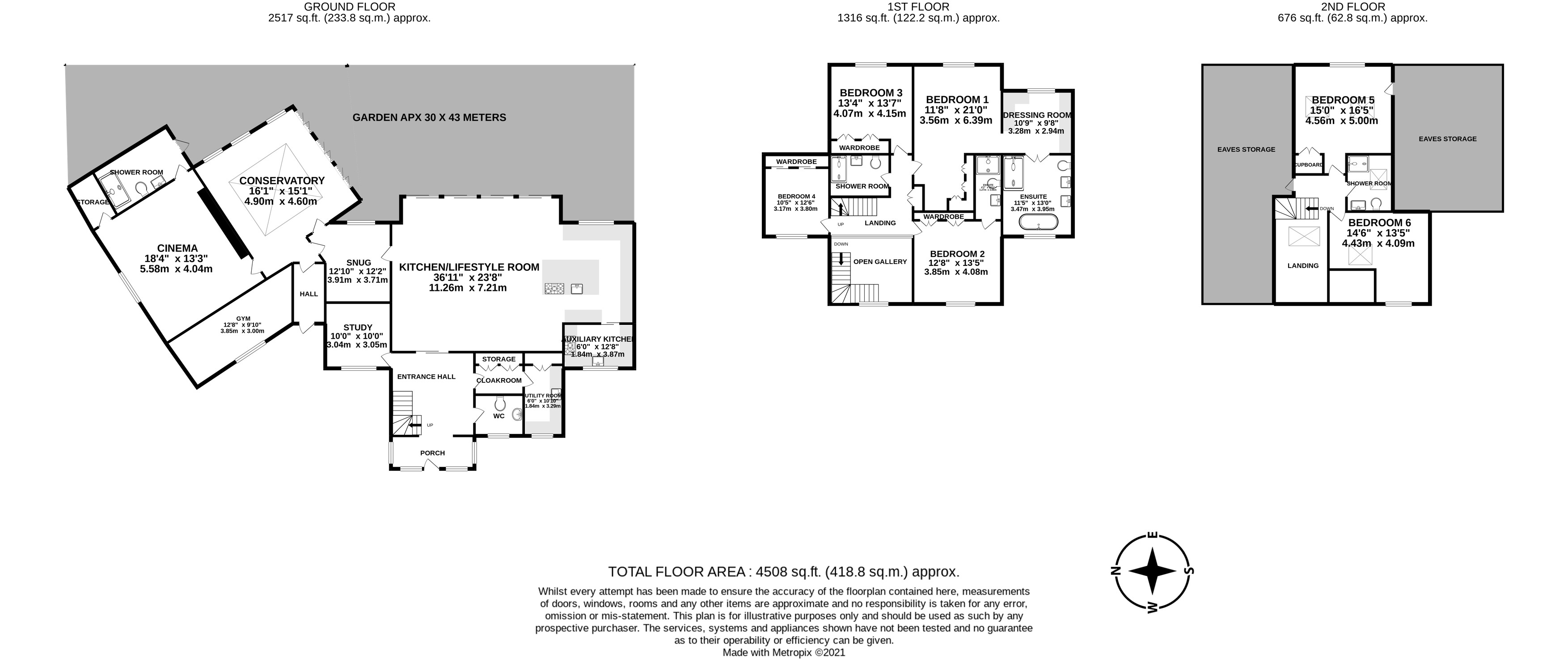 3, The Grove, Radlett floorplan