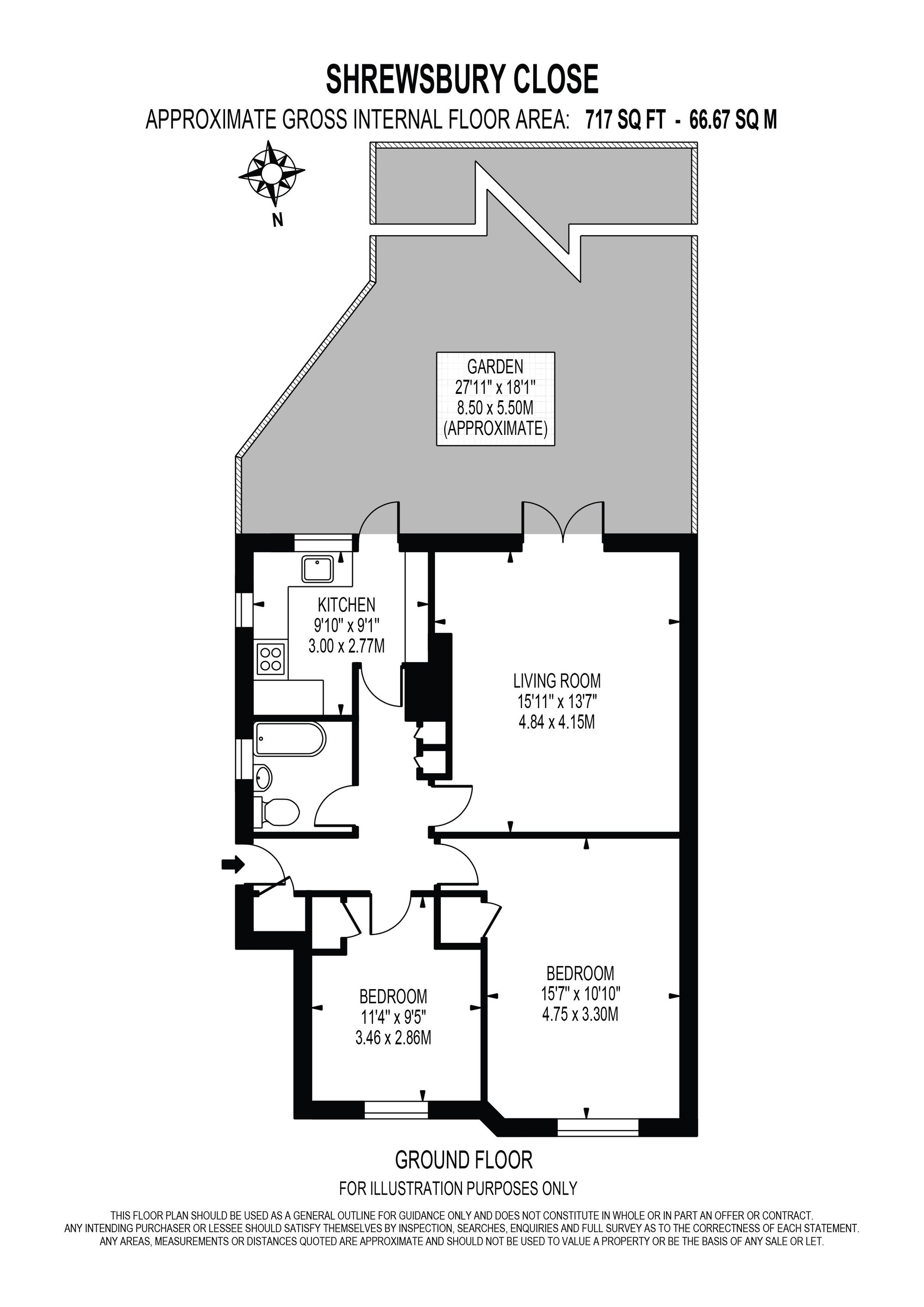 14 Shrewsbury Close, Surbiton floorplan