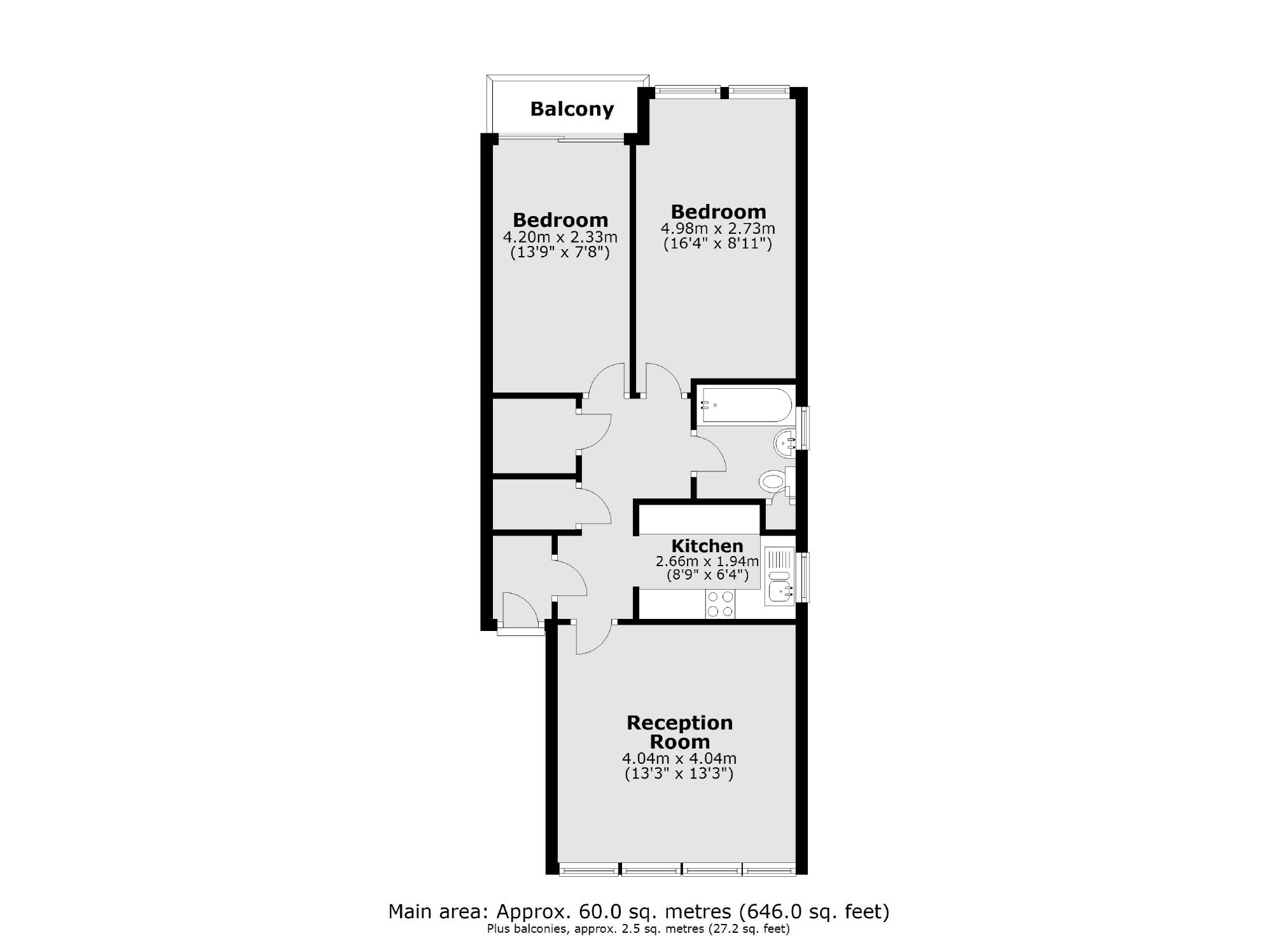 Parklands, Berrylands, Surbiton KT5, 2 bedroom flat for sale 61910185