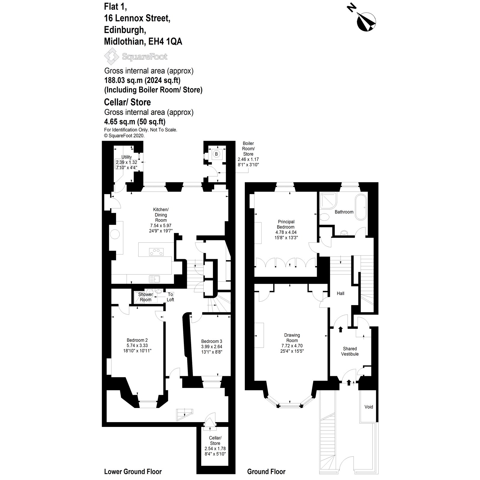 16 Lennox Street, West End, Edinburgh EH4, 3 bedroom flat for sale
