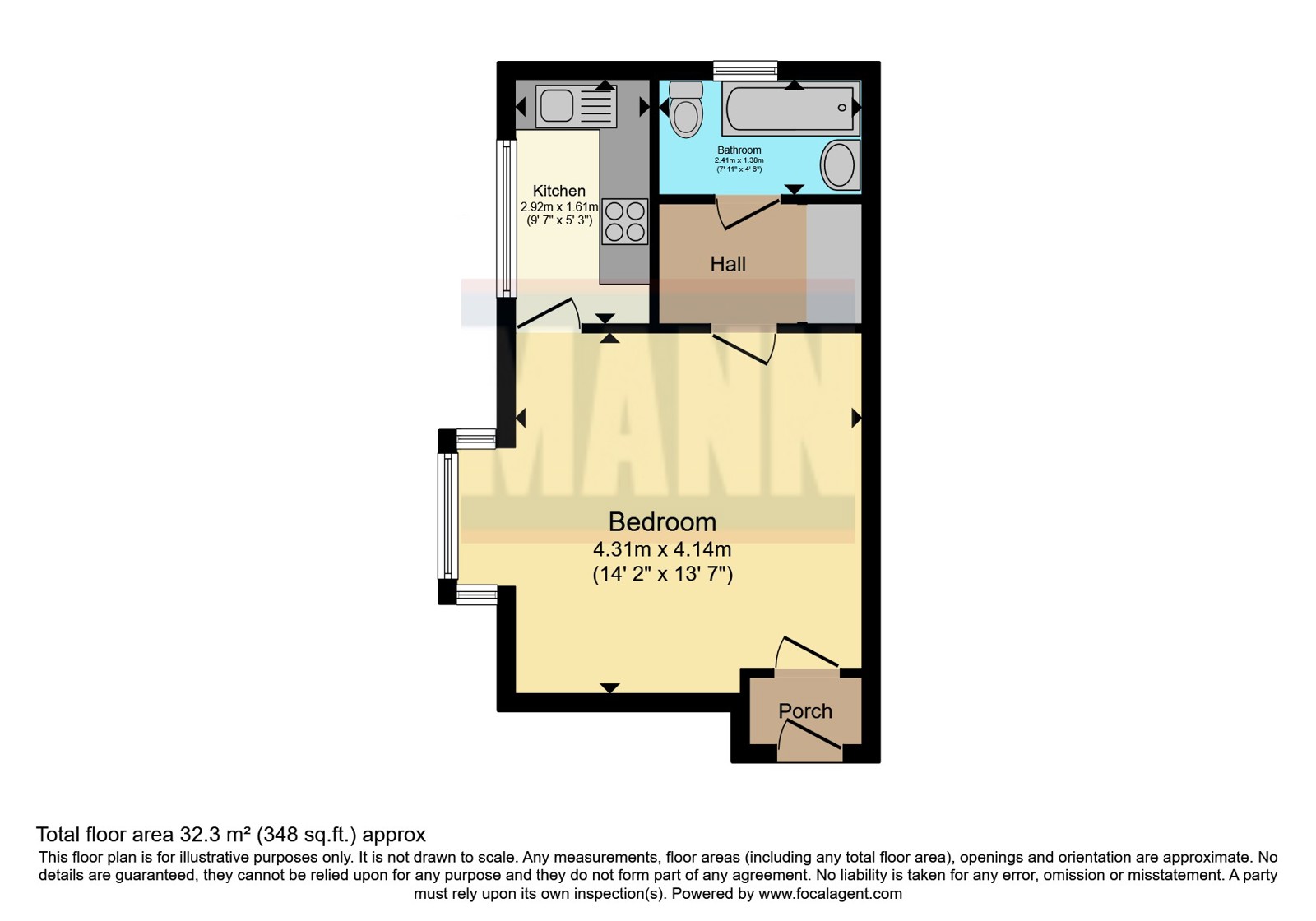 Flat 5, 8, Campbell Road, Croydon floorplan