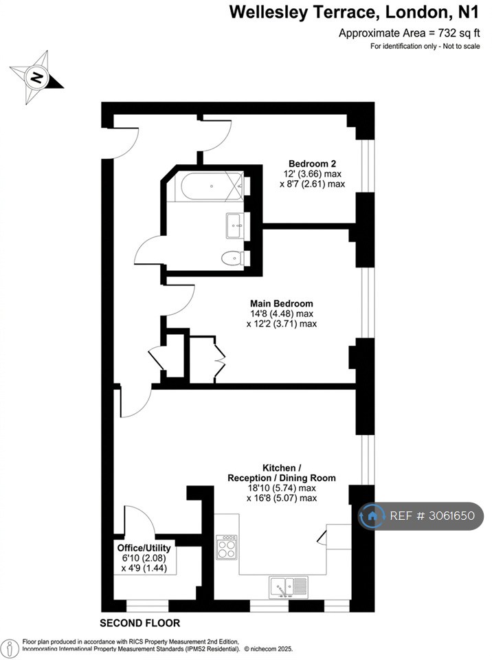 Flat, Wellesley Terrace, London floorplan