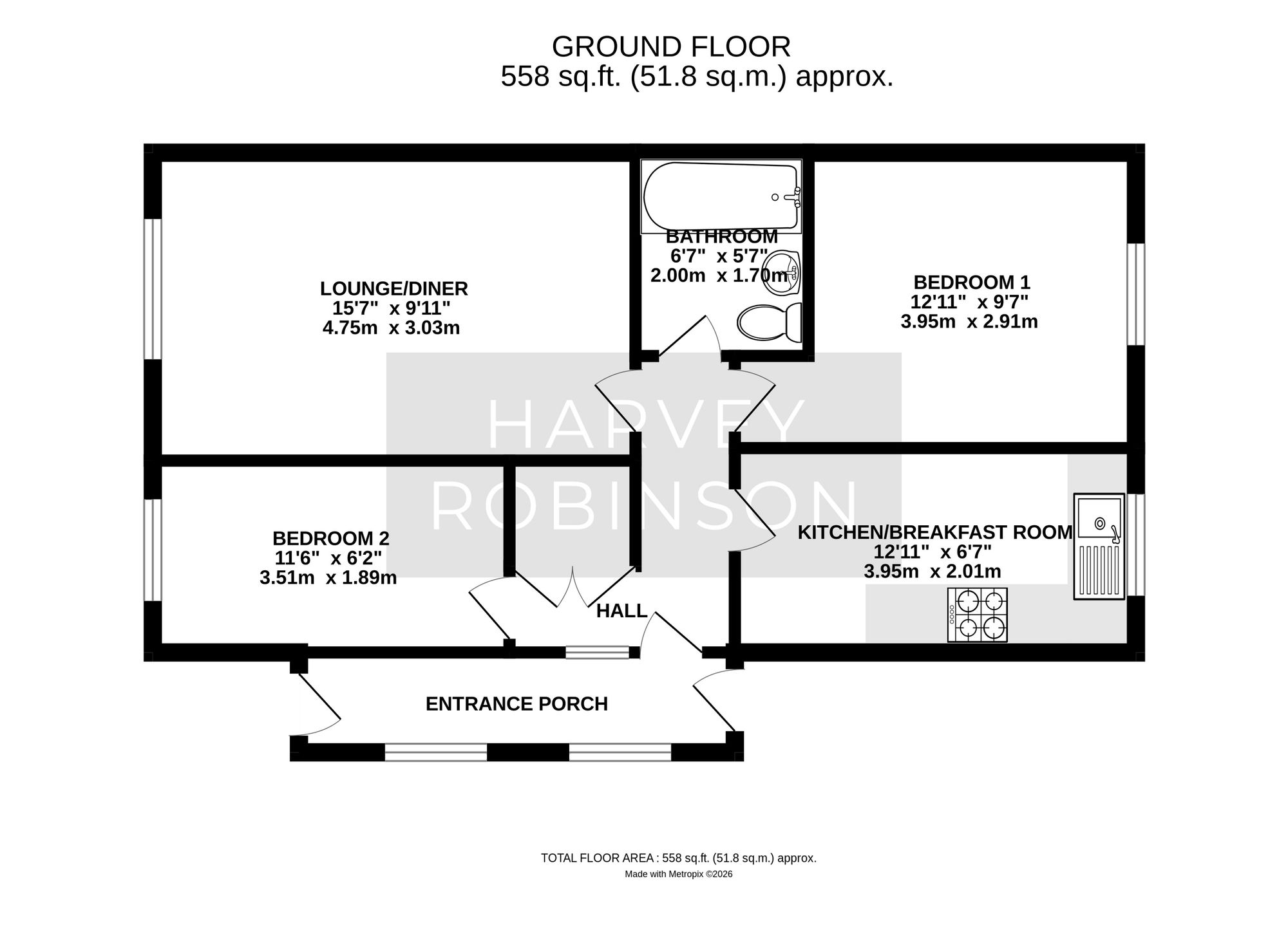 18 Elizabethan Way, Huntingdon floorplan