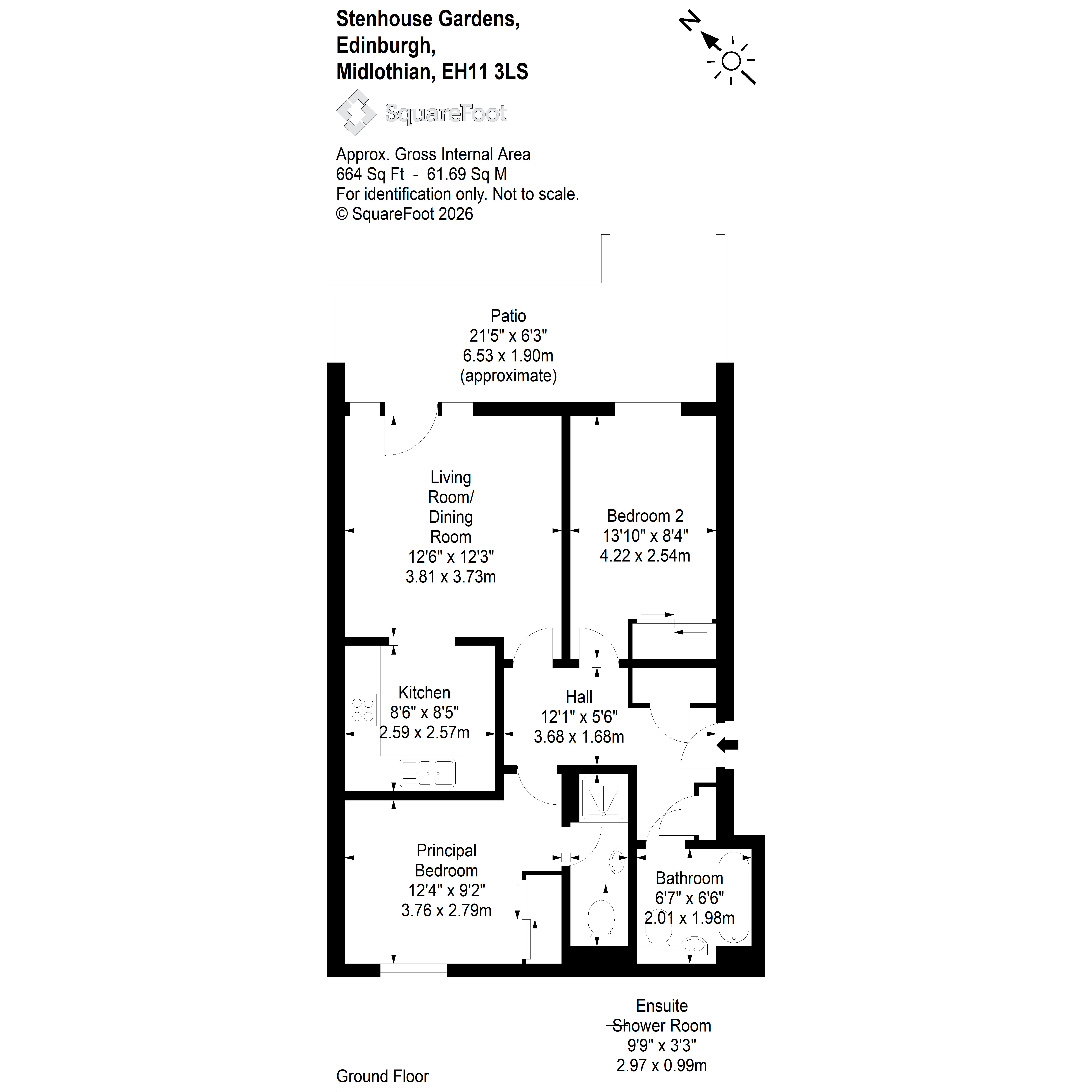 53/1, Stenhouse Gardens, Edinburgh floorplan