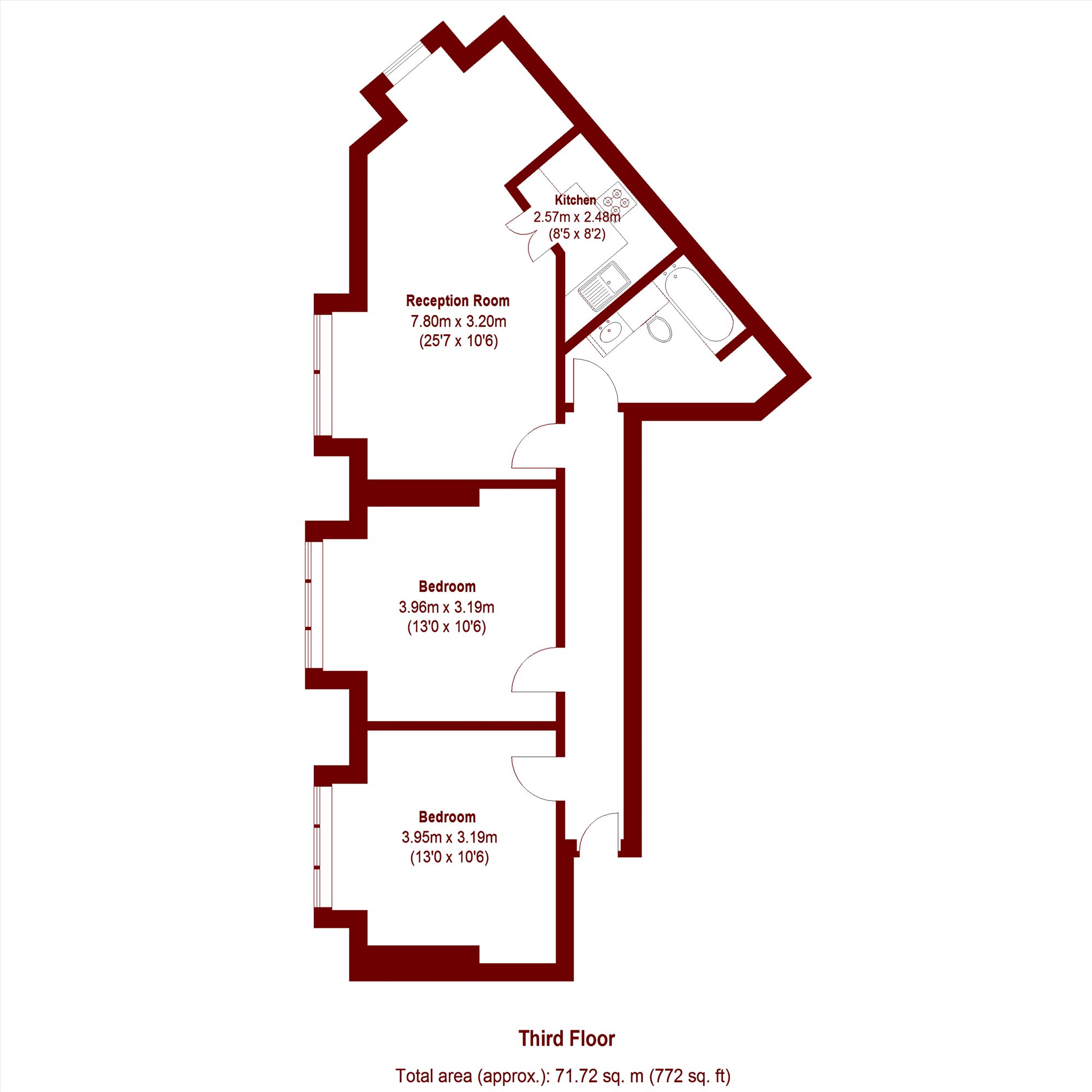 Exeter Road, London floorplan
