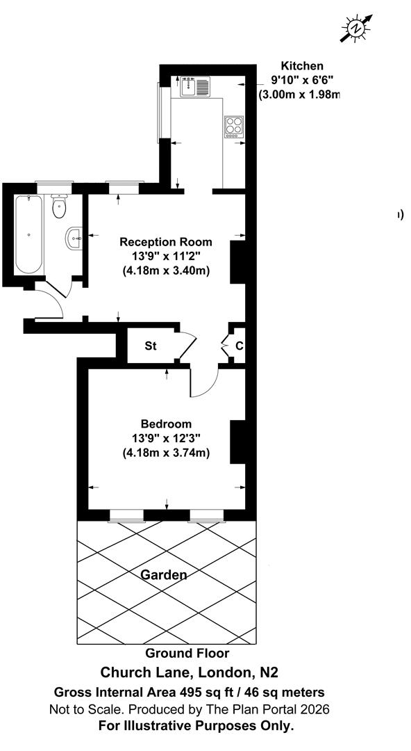 30, Church Lane, London floorplan