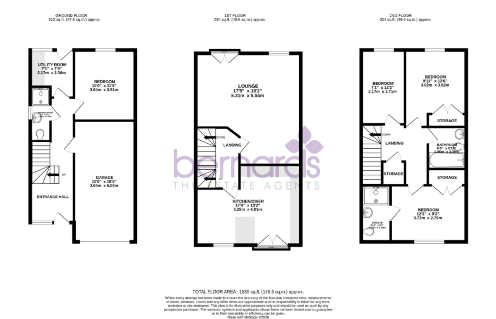 3, Gleave Close, Southsea floorplan