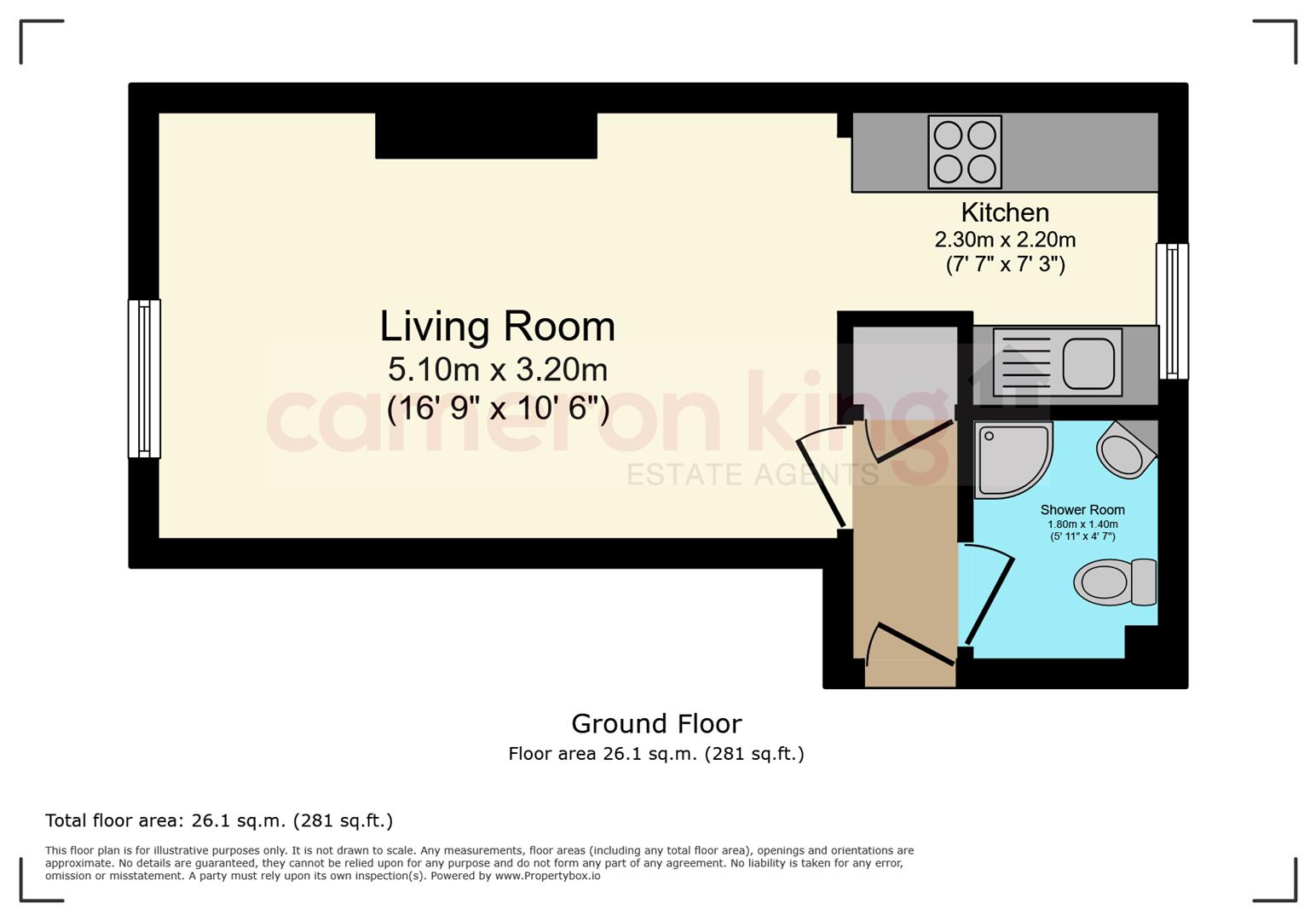 Flat 4, 1, Sussex Place, Slough floorplan