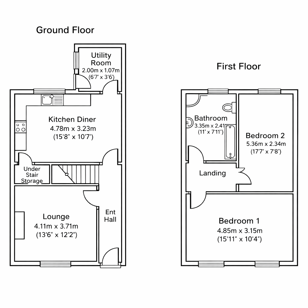 9, Carr Hall St, Haslingden floorplan