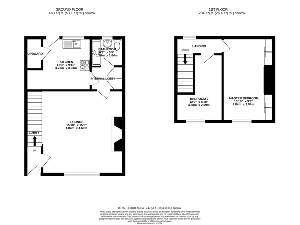 196, Chestnut Street, Ashington floorplan