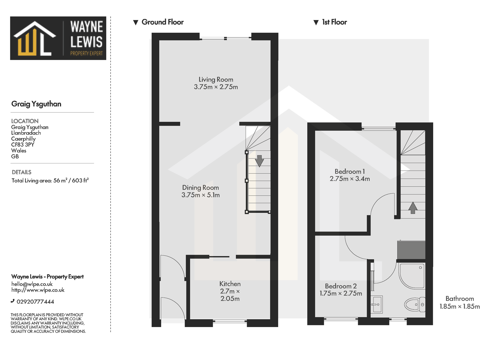 28, Craig Ysguthan, Caerphilly floorplan