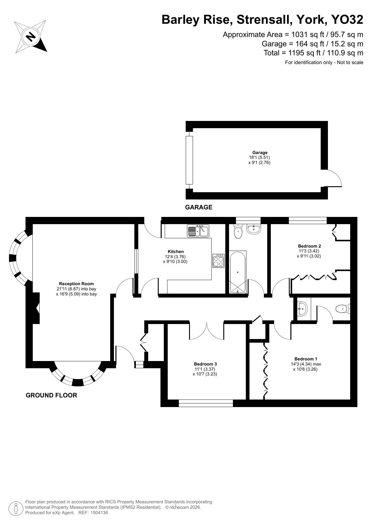 2, Barley Rise, York floorplan