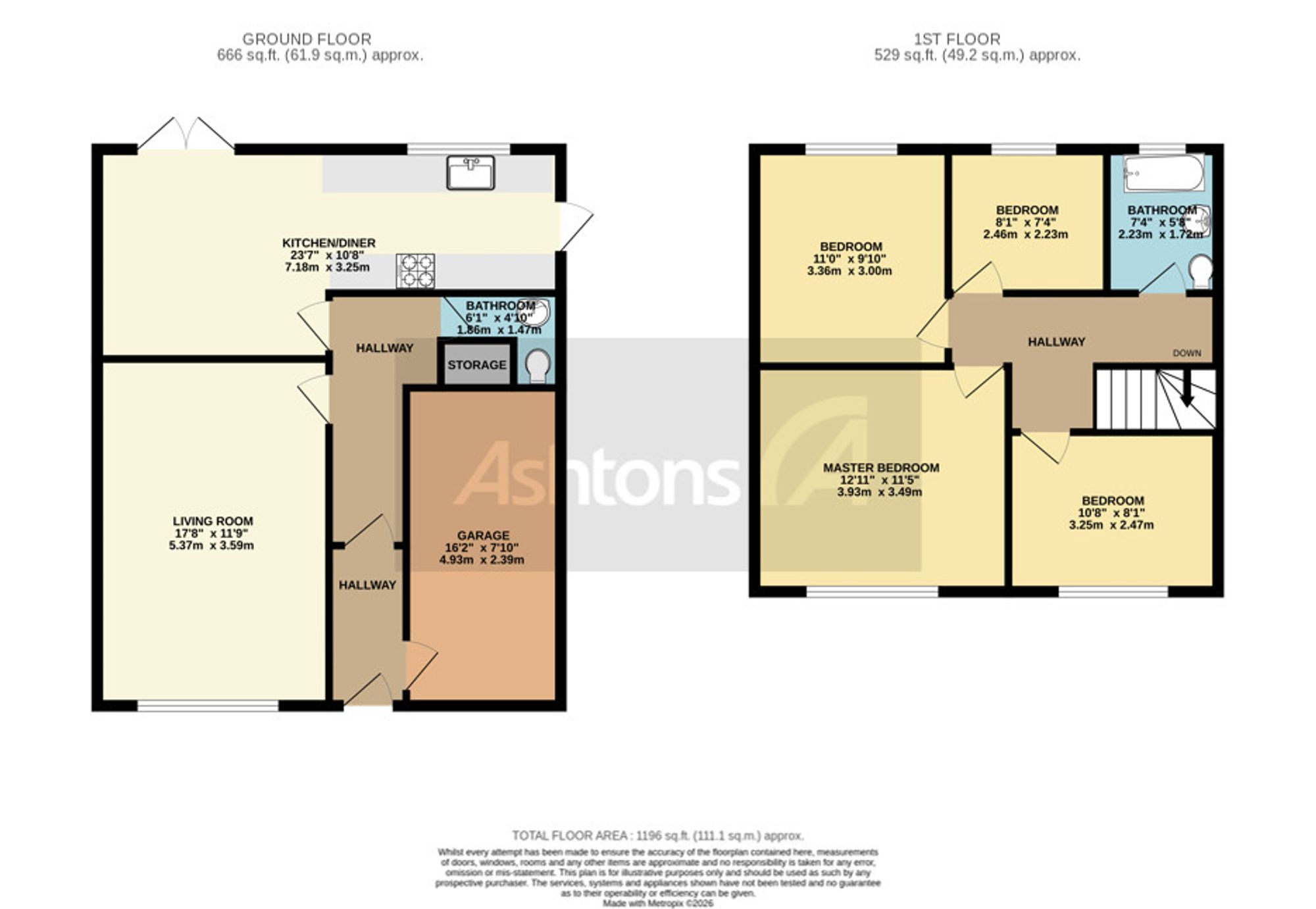 3 Alderley Close, Wigan floorplan