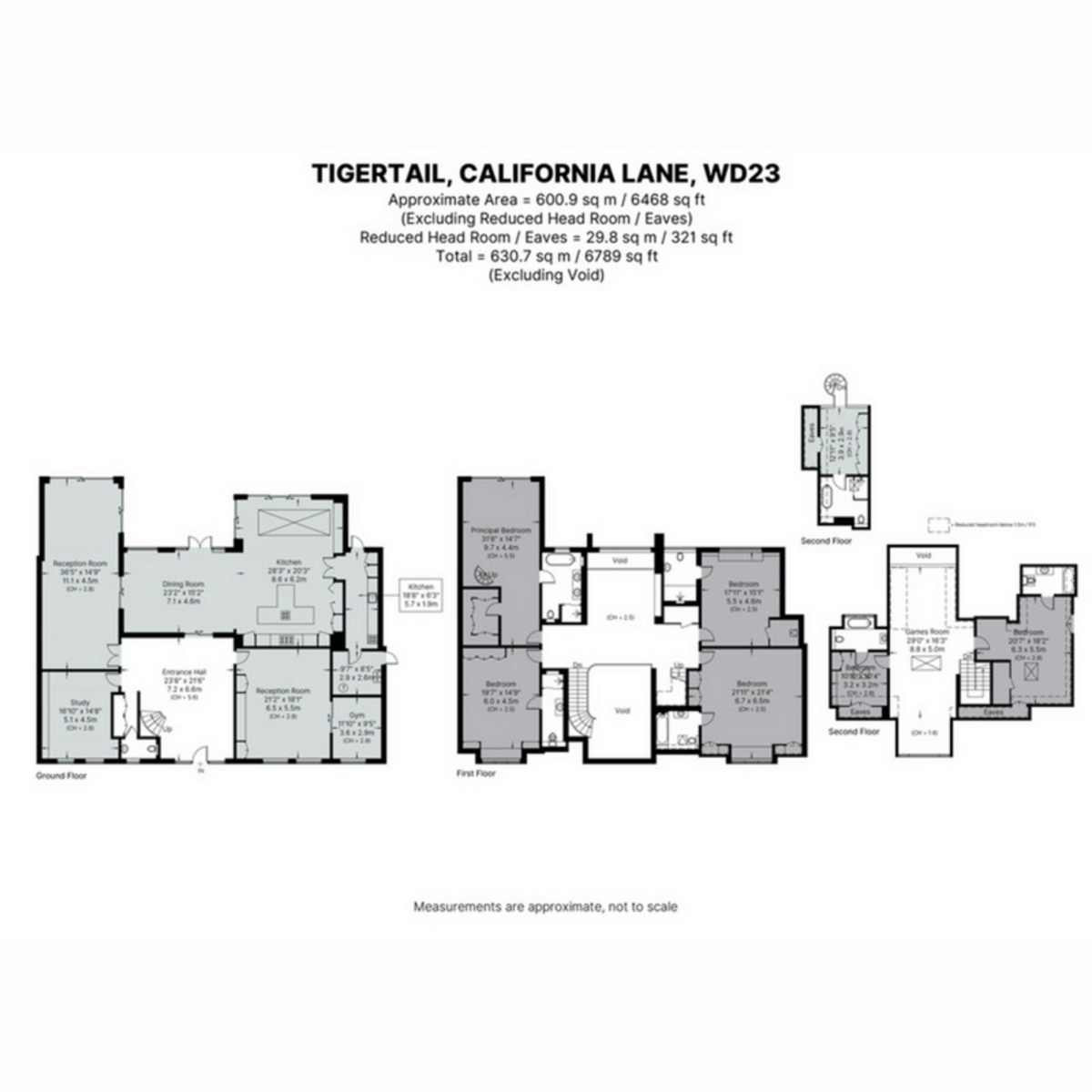 Tigertail, California Lane, Bushey Heath floorplan