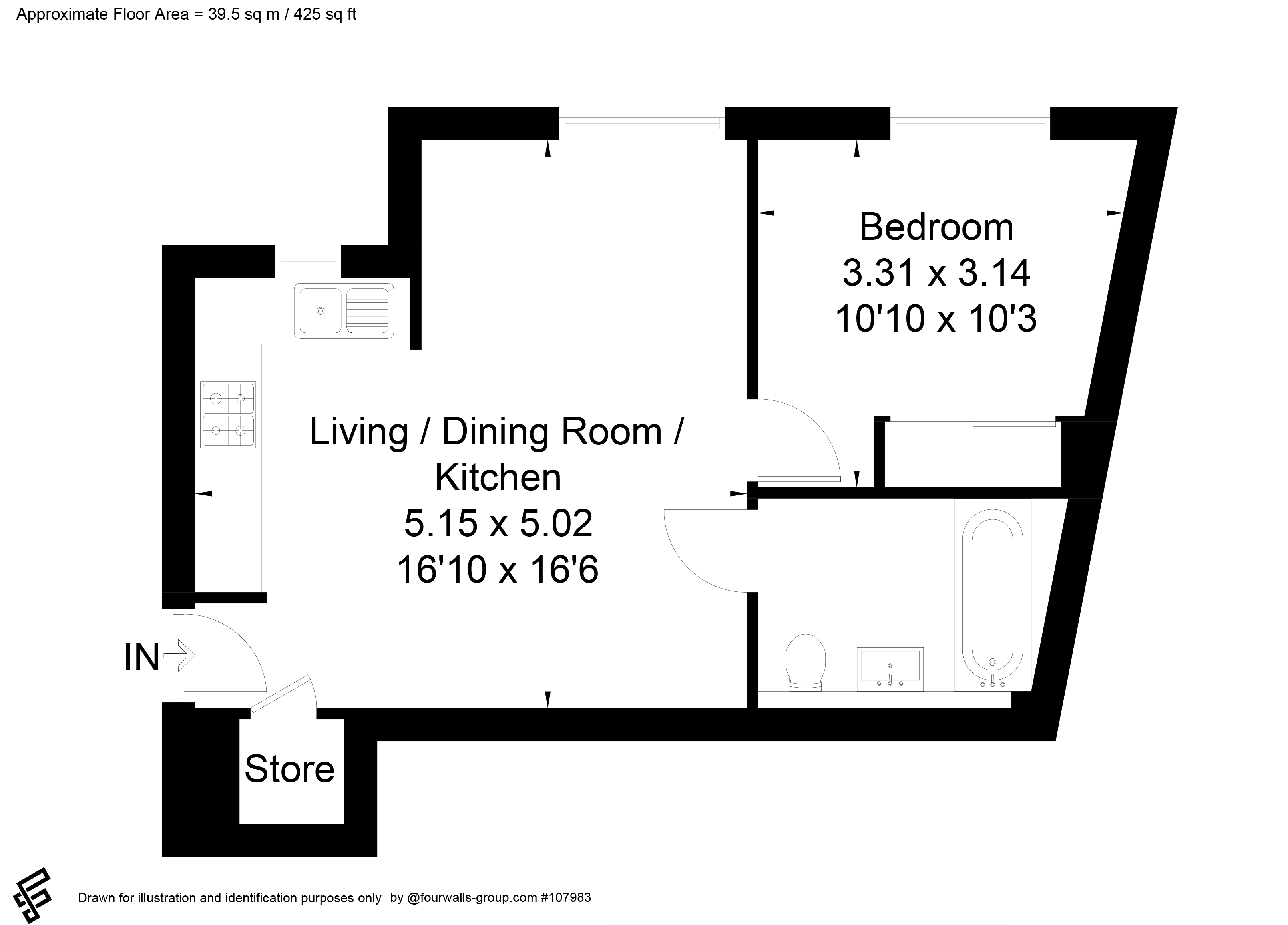 1 Hobbs House, 18-19, Regent Terrace, Cambridge floorplan