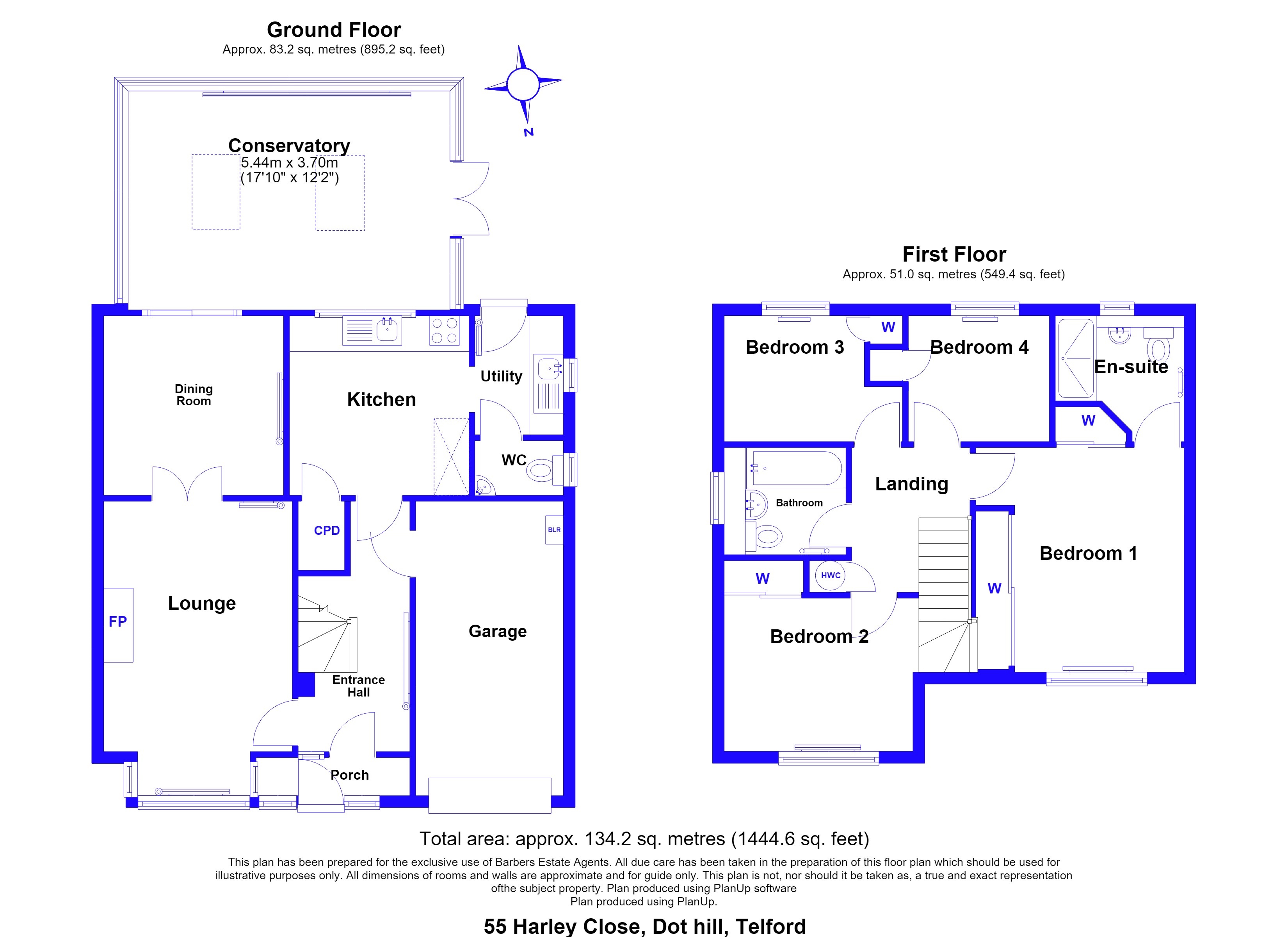 55, Harley Close, Telford floorplan