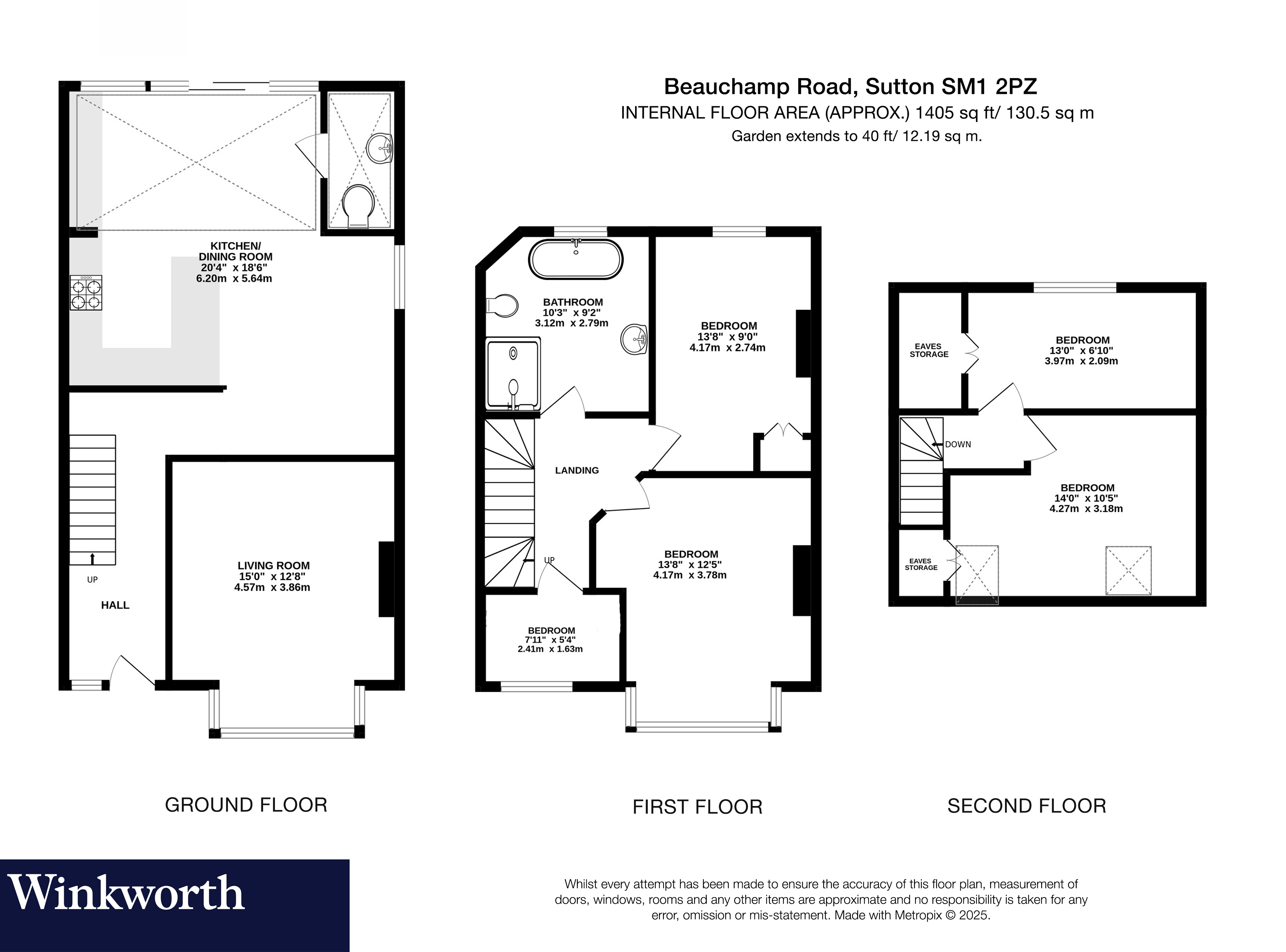 42, Beauchamp Road, Sutton floorplan