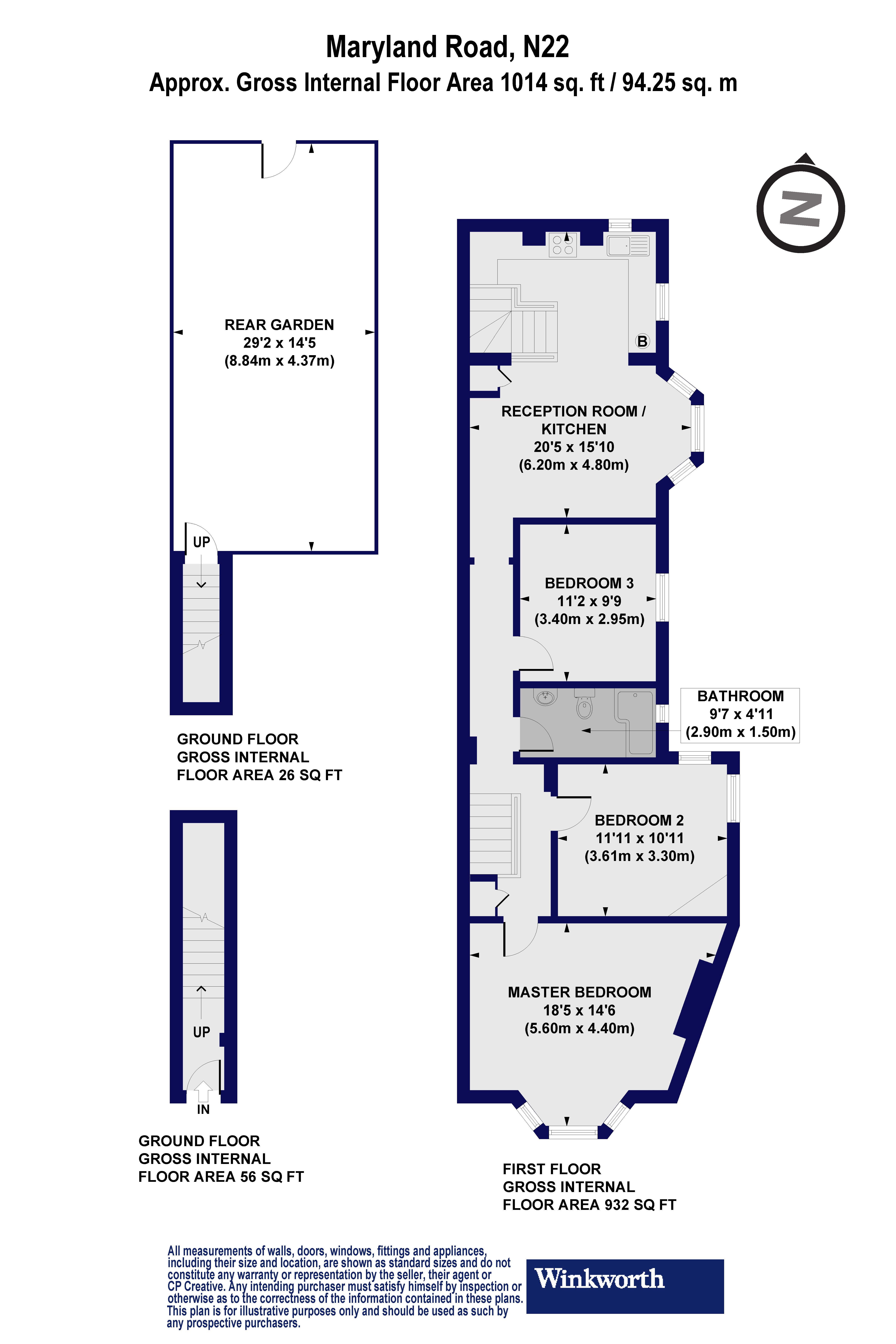 179, Maryland Road, London floorplan