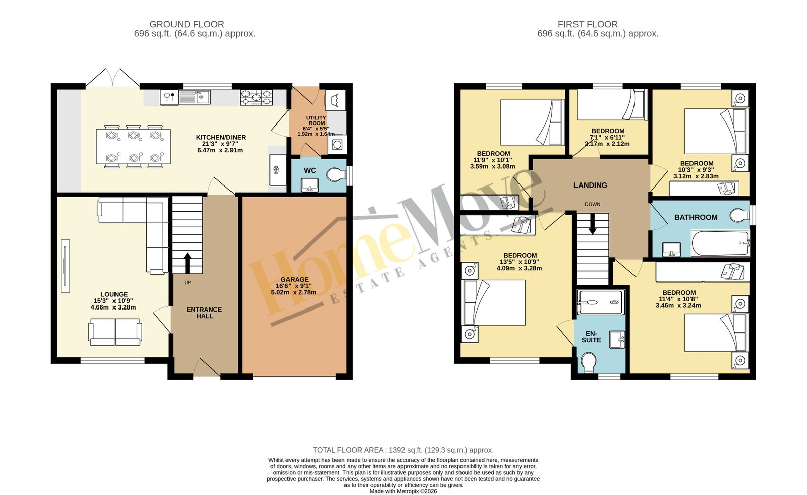 18, Peacock Gardens, Loughborough floorplan