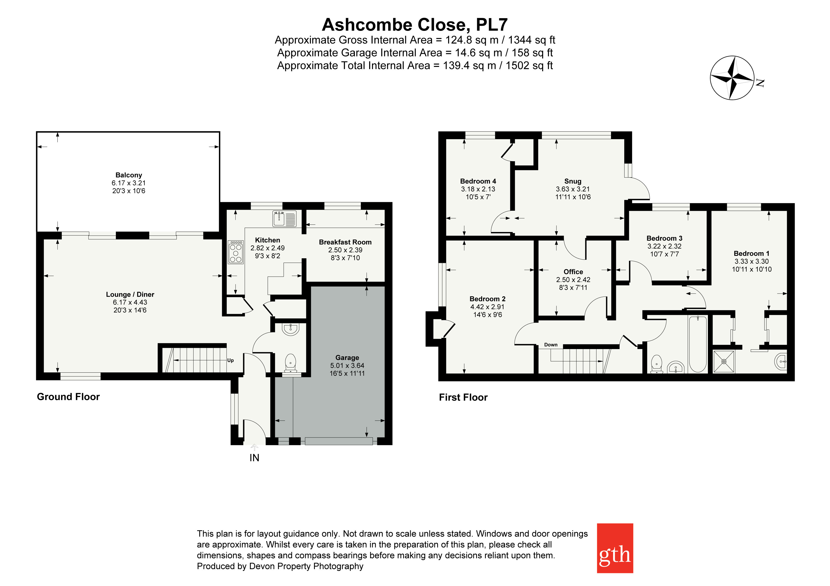 11, Ashcombe Close, Devon floorplan