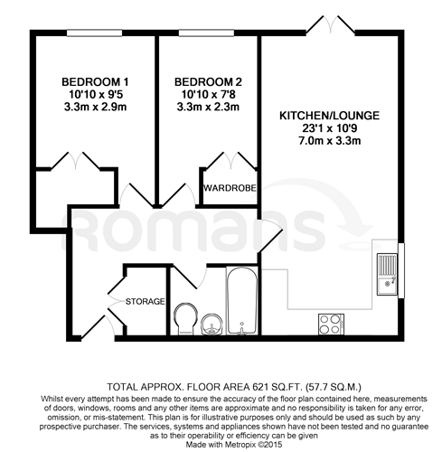 2 Bedrooms Flat to rent in Somerset Road, Farnborough GU14