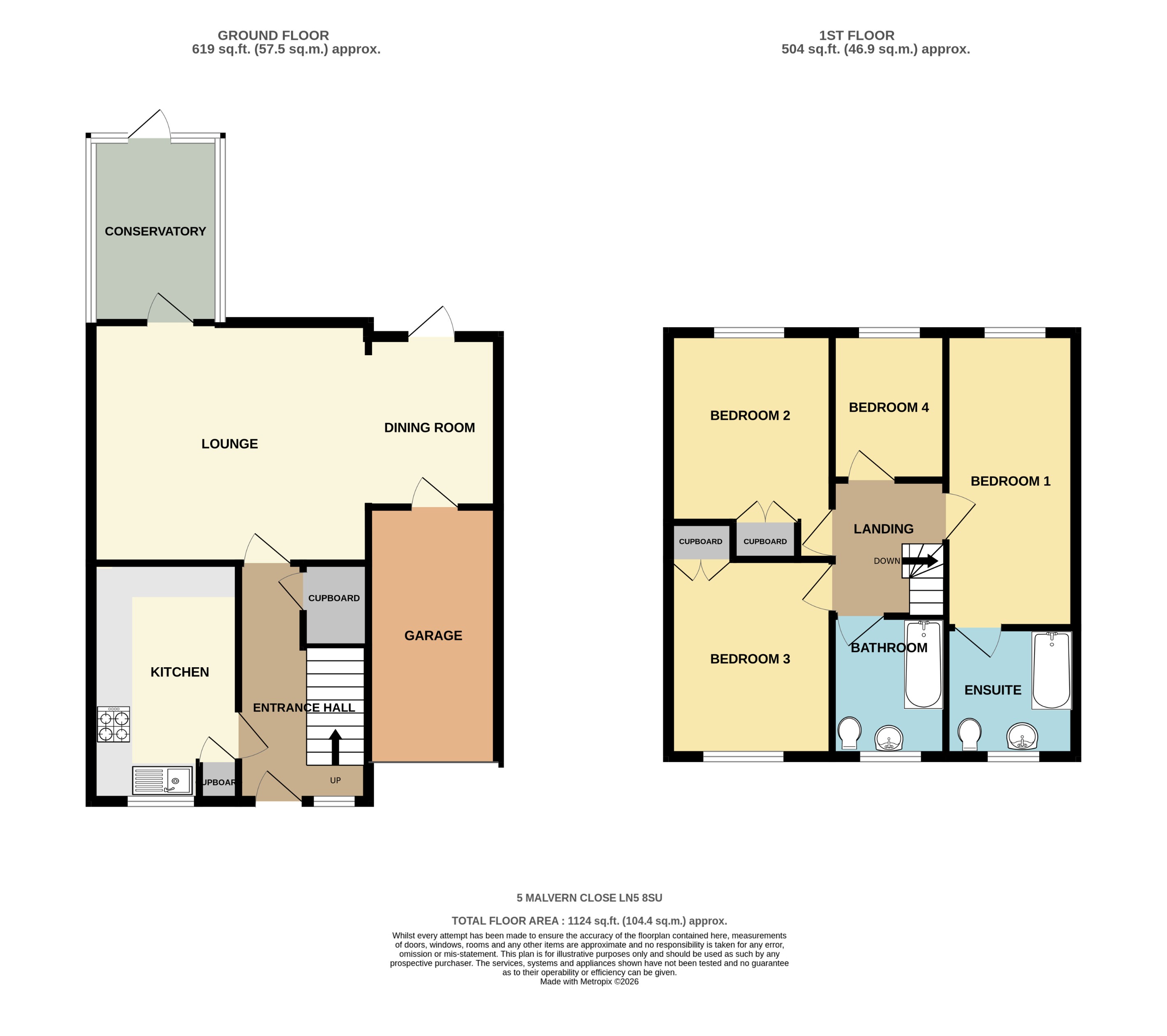 5, Malvern Close, Lincoln floorplan