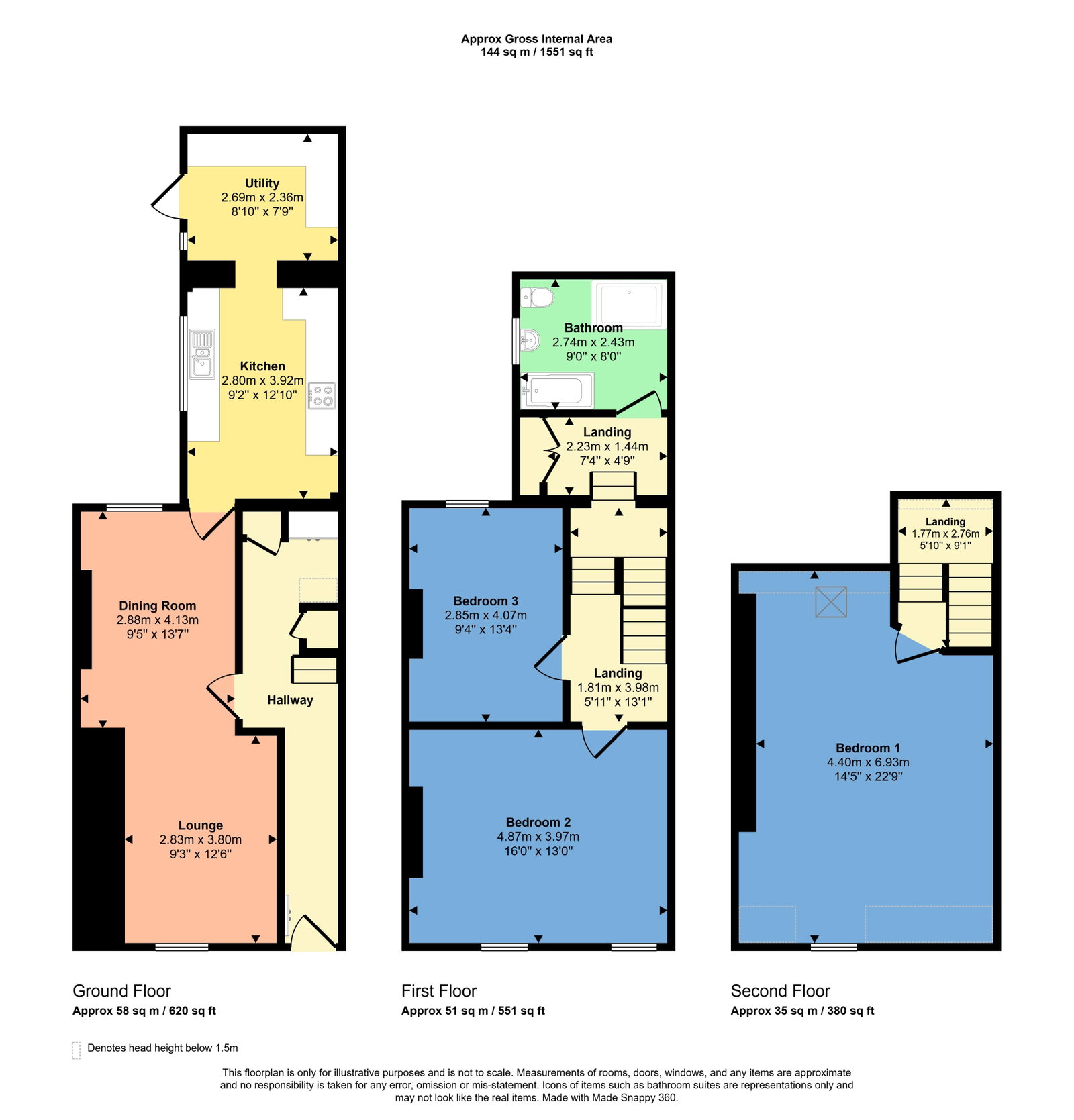 5, Church Road Terrace, Workington floorplan