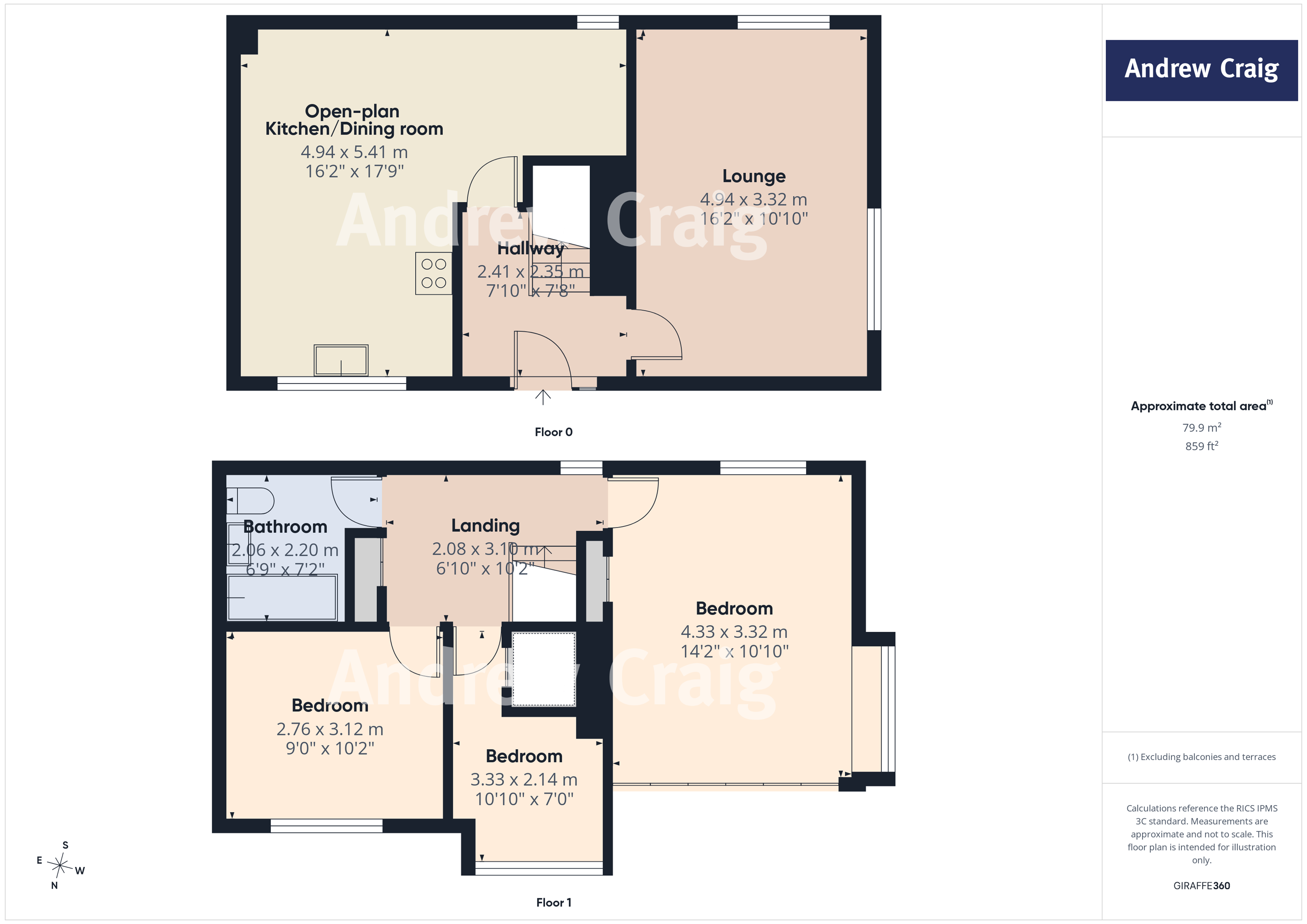 9 Prudhoe Court, Fawdon floorplan