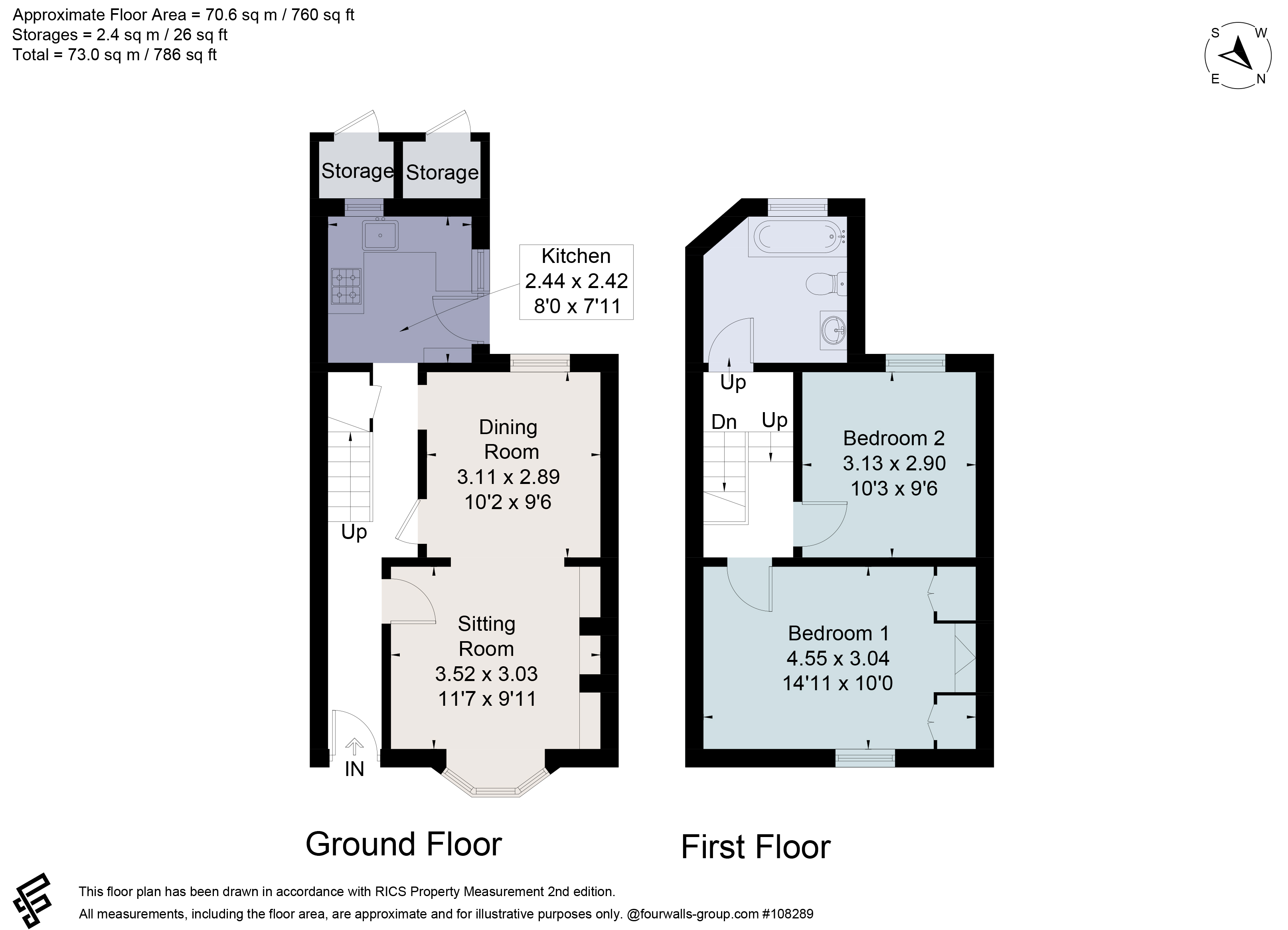 2 Hillside Cottages,, Barnes Lane, Lymington floorplan