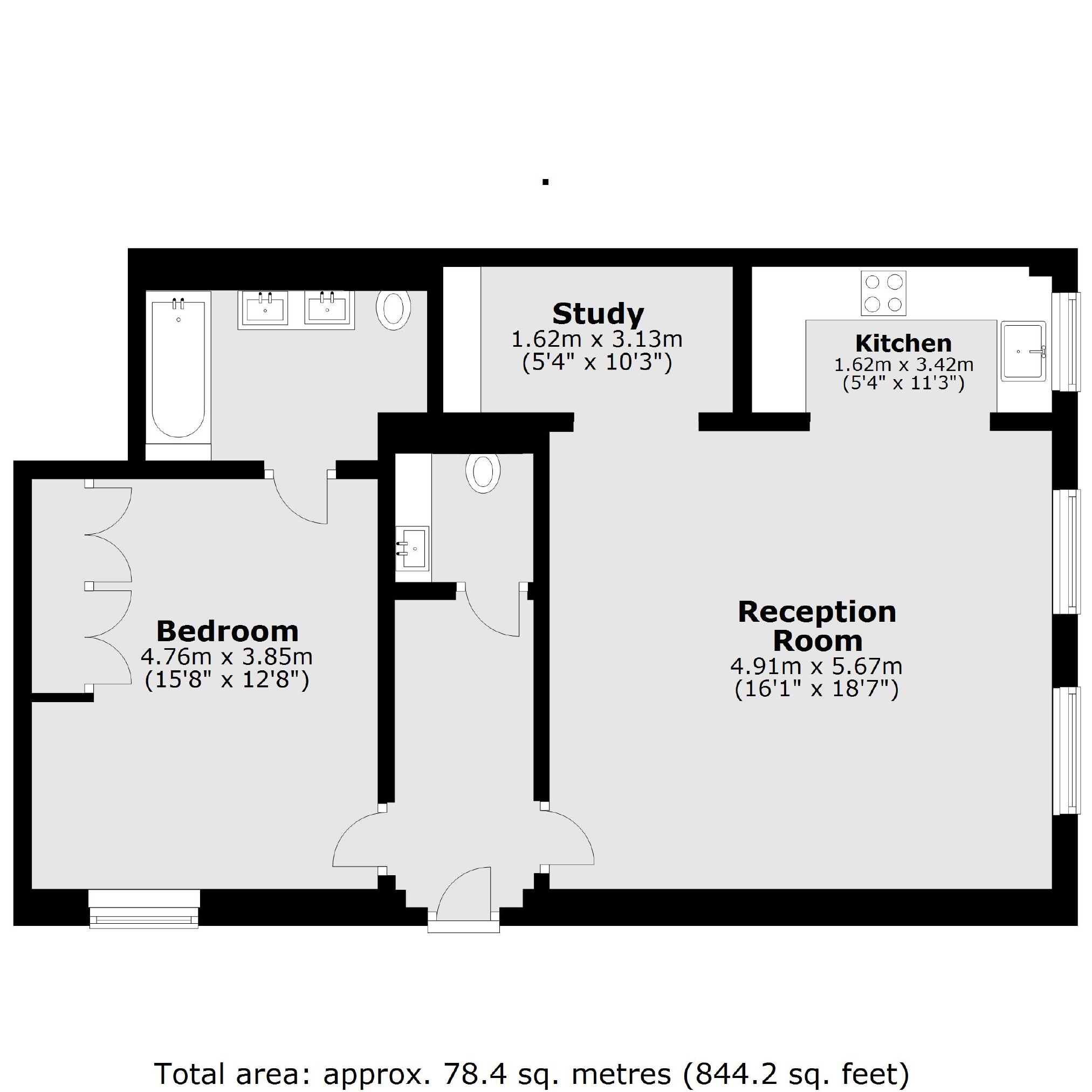 66E, Warwick Square, London floorplan