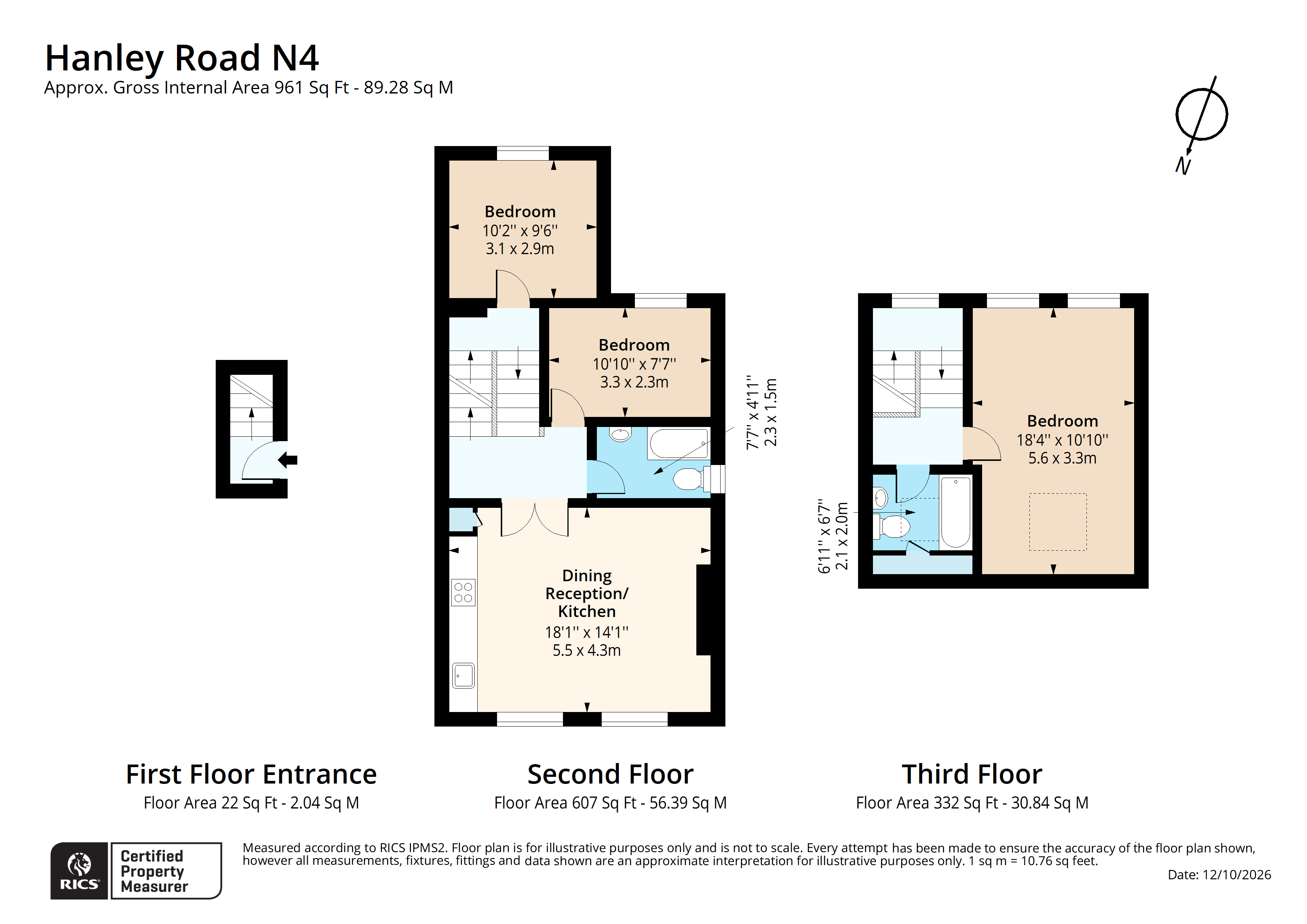 82, Hanley Road, London floorplan