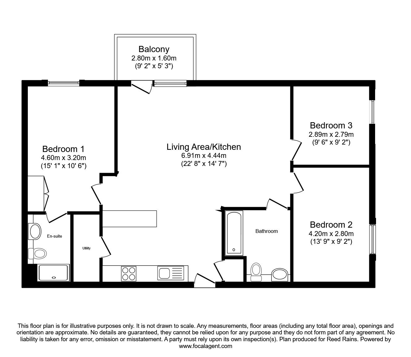 Flat 101, 1, Vesta Street, Manchester floorplan