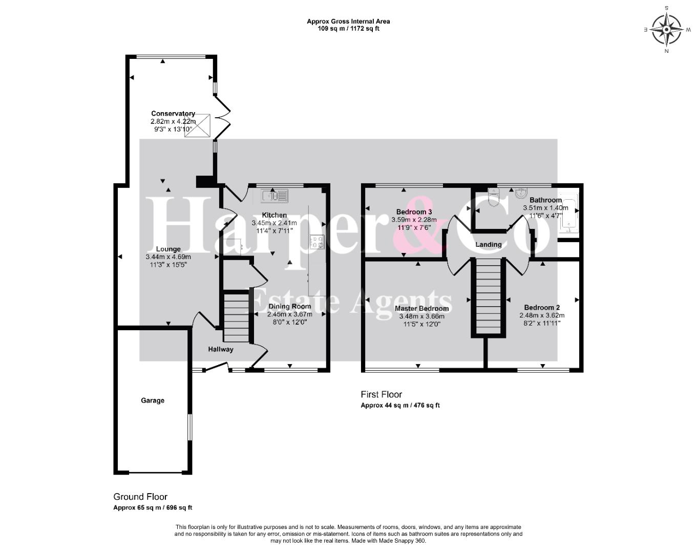 23, Deighton Grove, Billingham floorplan