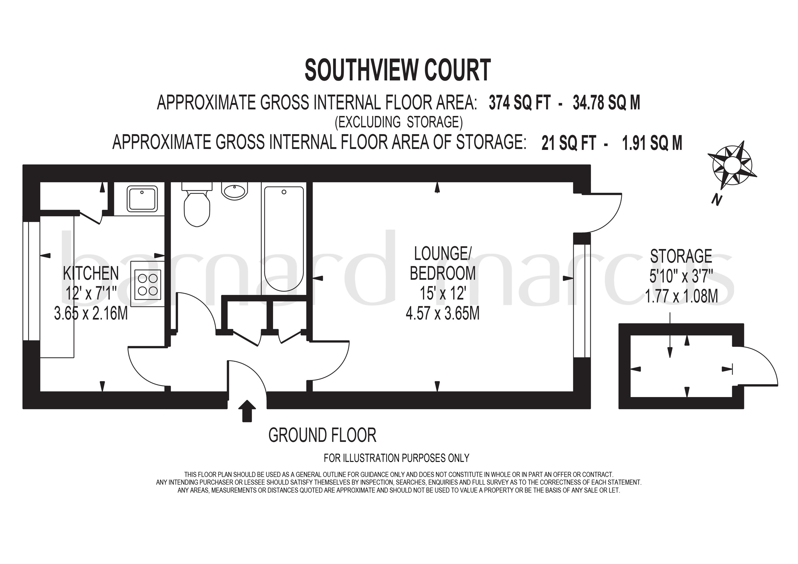 Flat 7, South View, Clifton Road, London floorplan